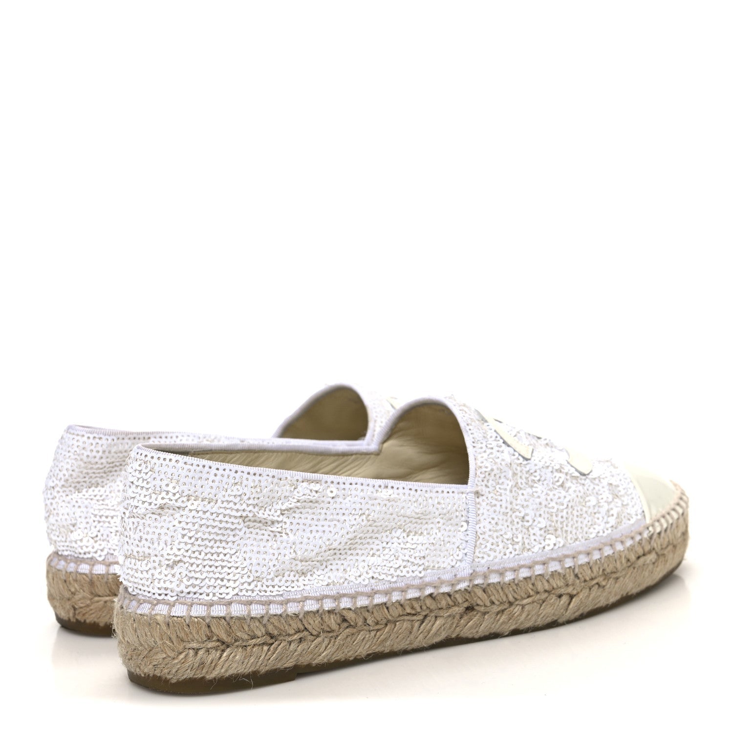 Patent Sequin CC Espadrilles 39 White