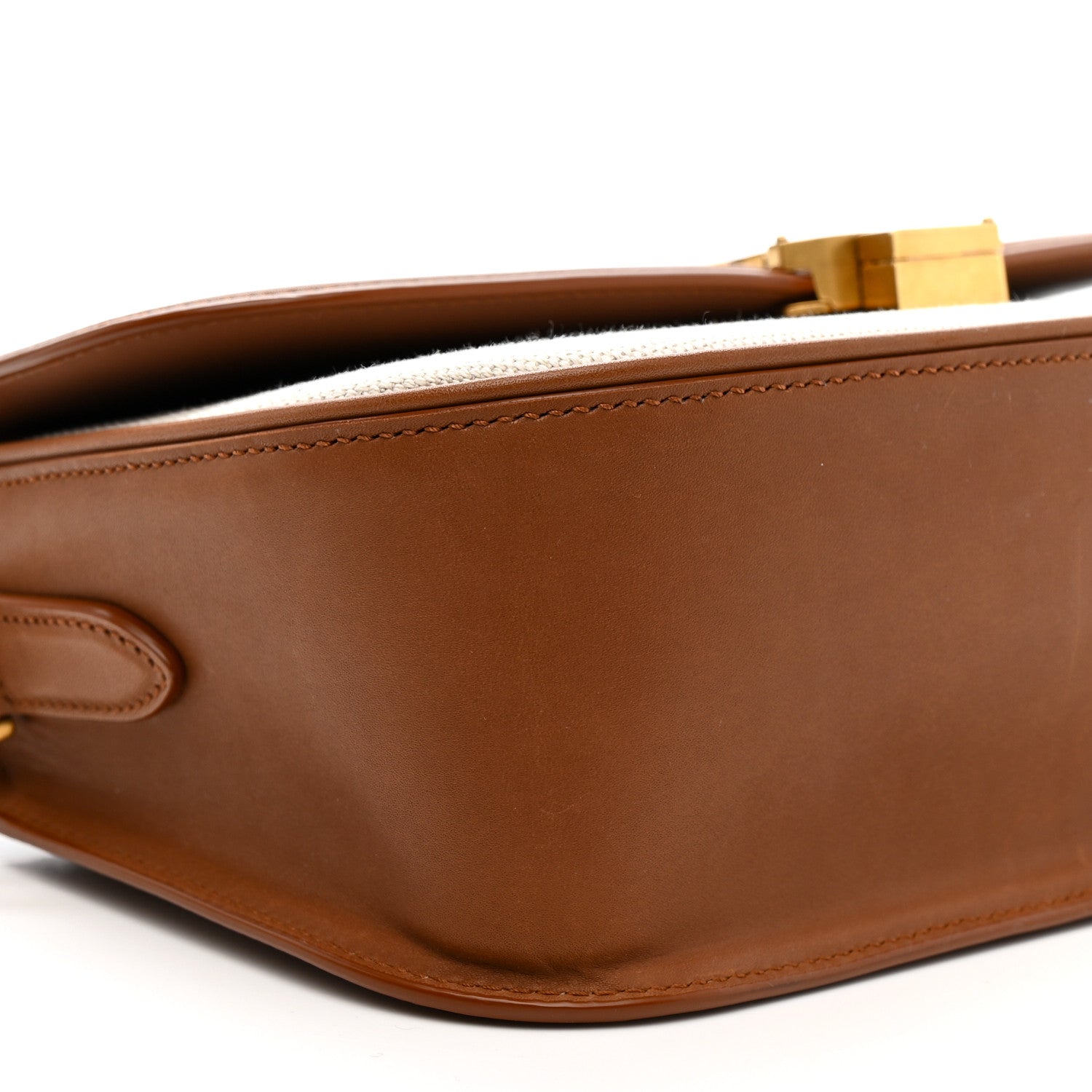 Linen Calfskin Monogram Small Solferino Satchel Greggio Brick
