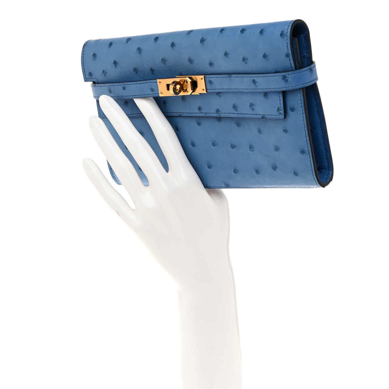 Ostrich Kelly Longue Wallet Mykonos