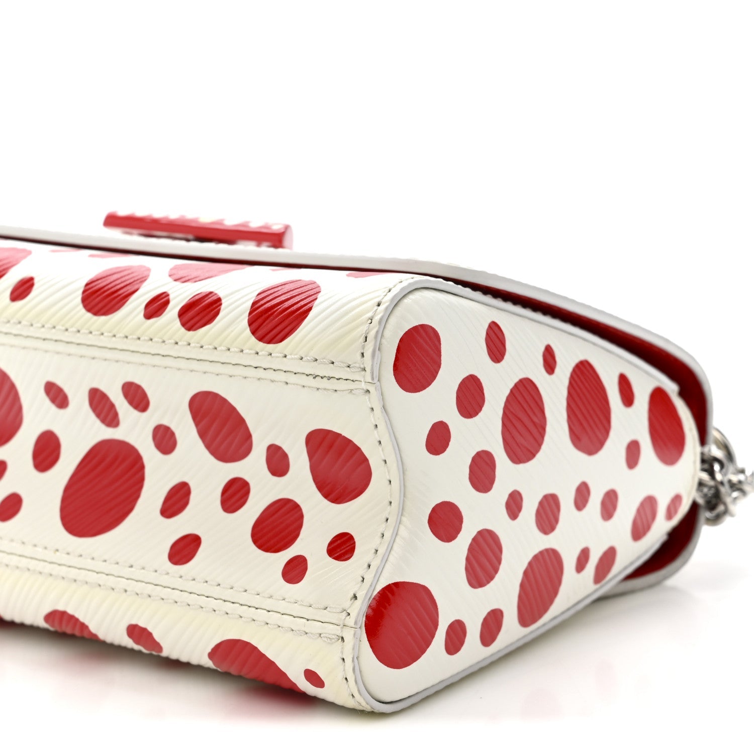 LV X YK Epi Infinity Dots Twist Shoulder Bag PM White Red