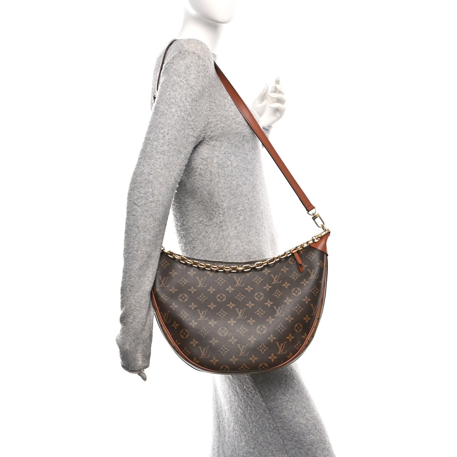 Reverse Monogram Loop Hobo