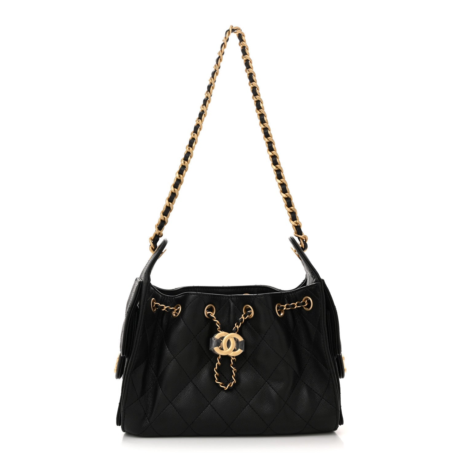 Caviar Quilted Mini Chanel 25 Handbag Black