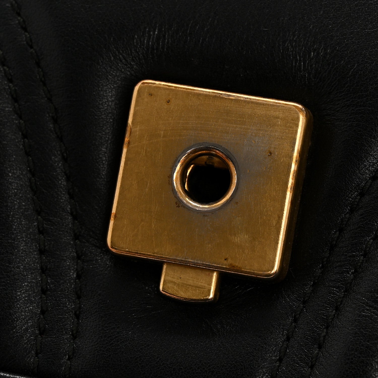 Calfskin Matelasse Mini GG Marmont Shoulder Bag Black