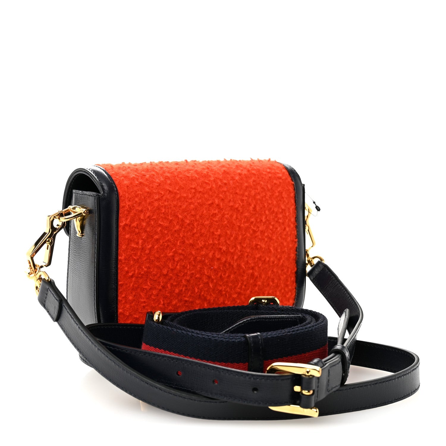 Casy Wool Azalea Calfskin Mini Horsebit 1955 Shoulder Bag Bitter Sweet Blue