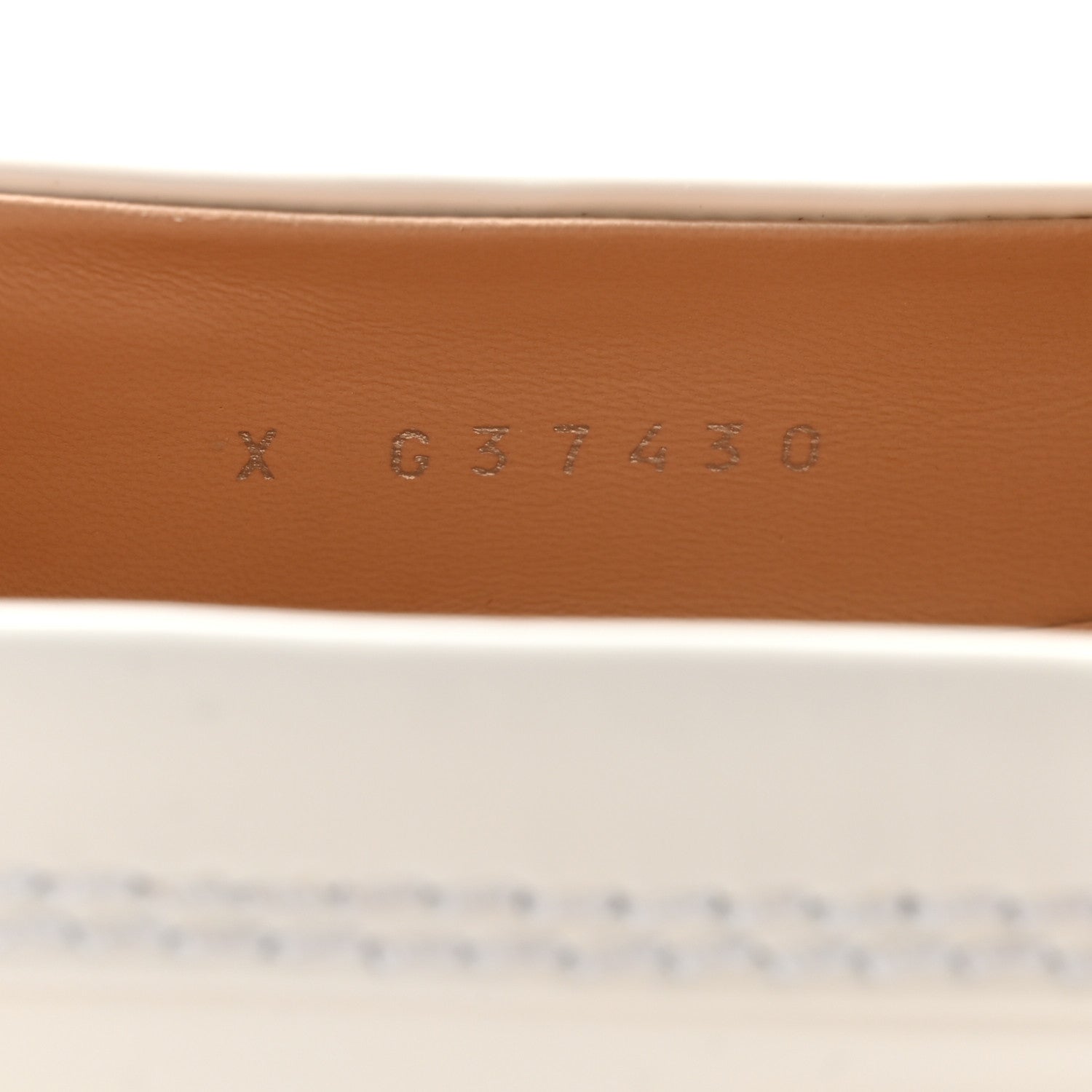 Shiny Calfskin Logo Loafers 39.5 White