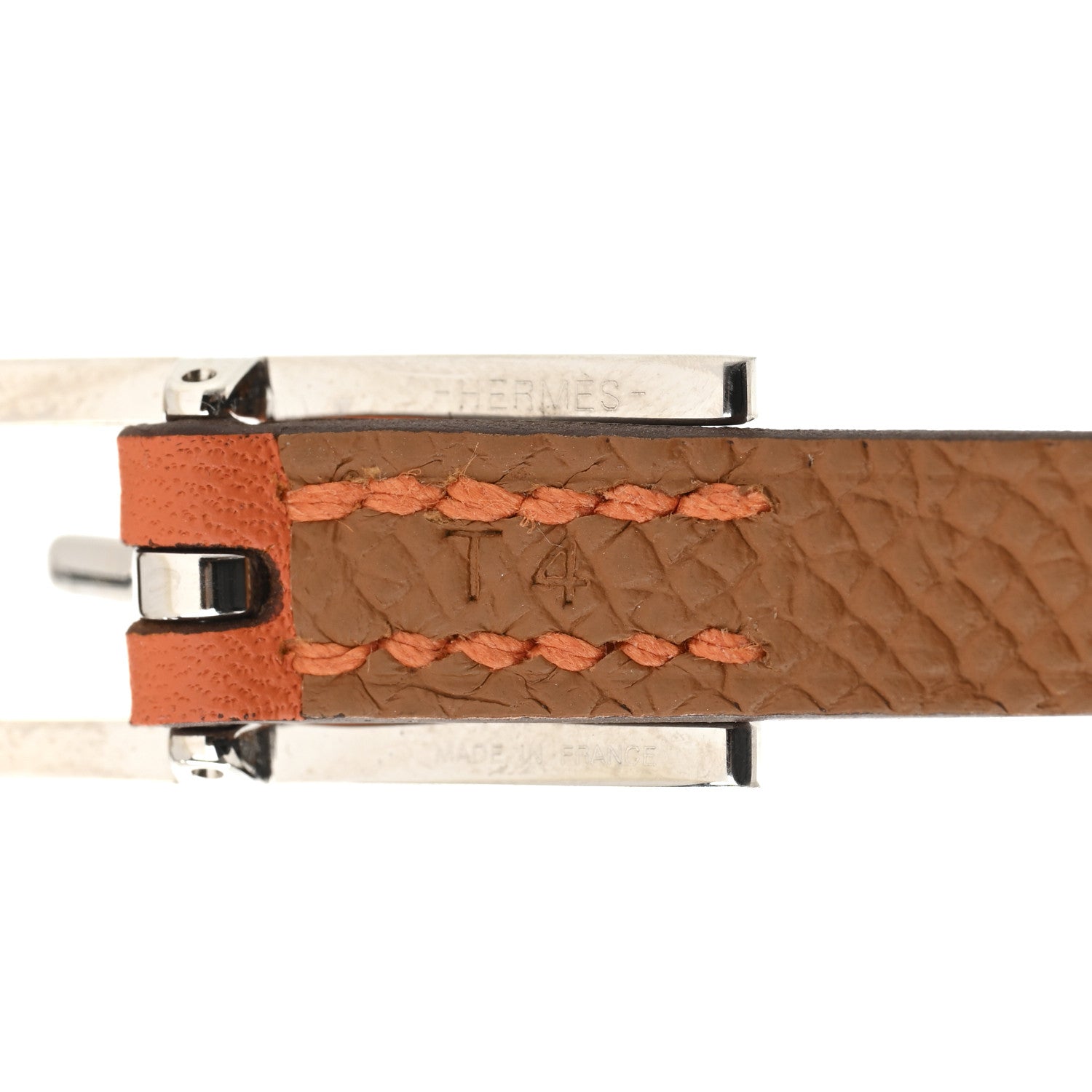 Swift Epsom Behapi Double Tour Reversible Bracelet T4 Orange Gold