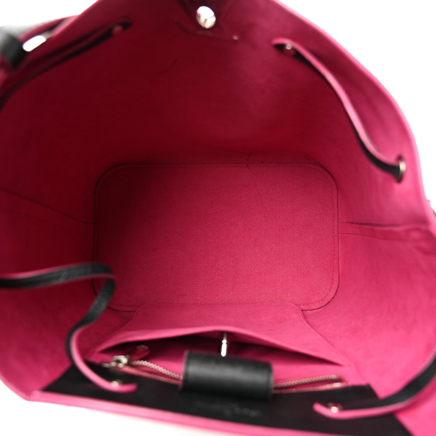 Calfskin Lockme Bucket Black