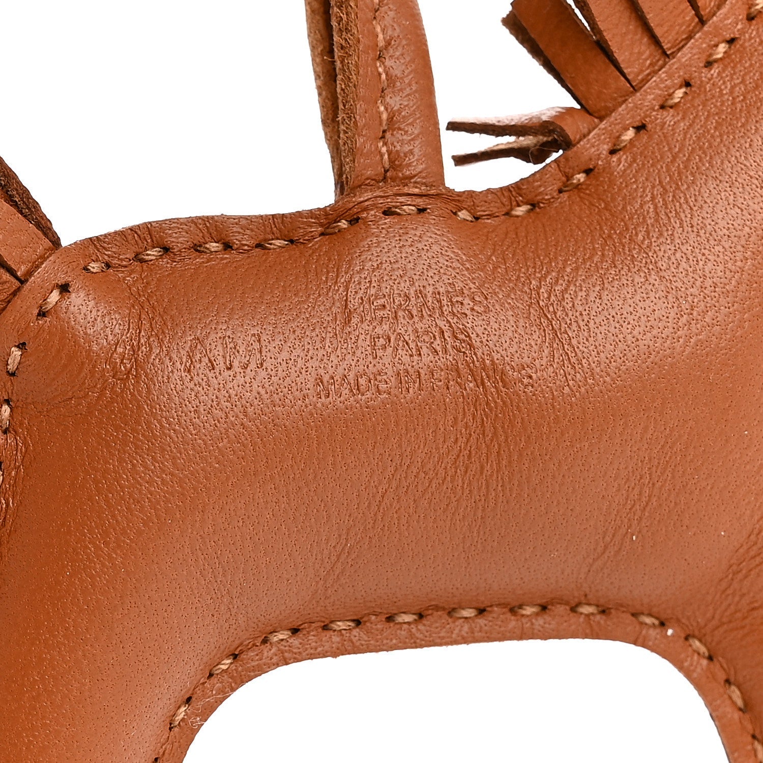 Milo Lambskin Merinos Wool Grigri Rodeo Robeo Plush Bag Charm PM Gold Terre Celeste Ecru