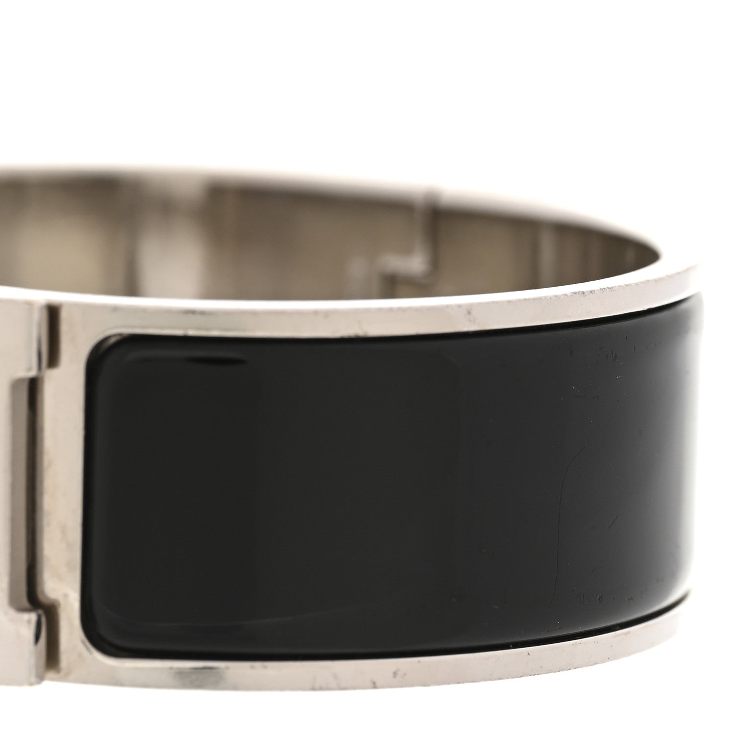 Enamel Wide Clic Clac H Bracelet PM Black