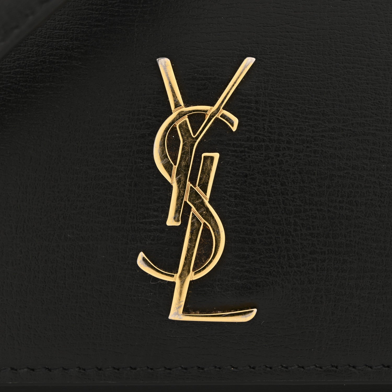 Smooth Calfskin Monogram Phone Holder Crossbody Black