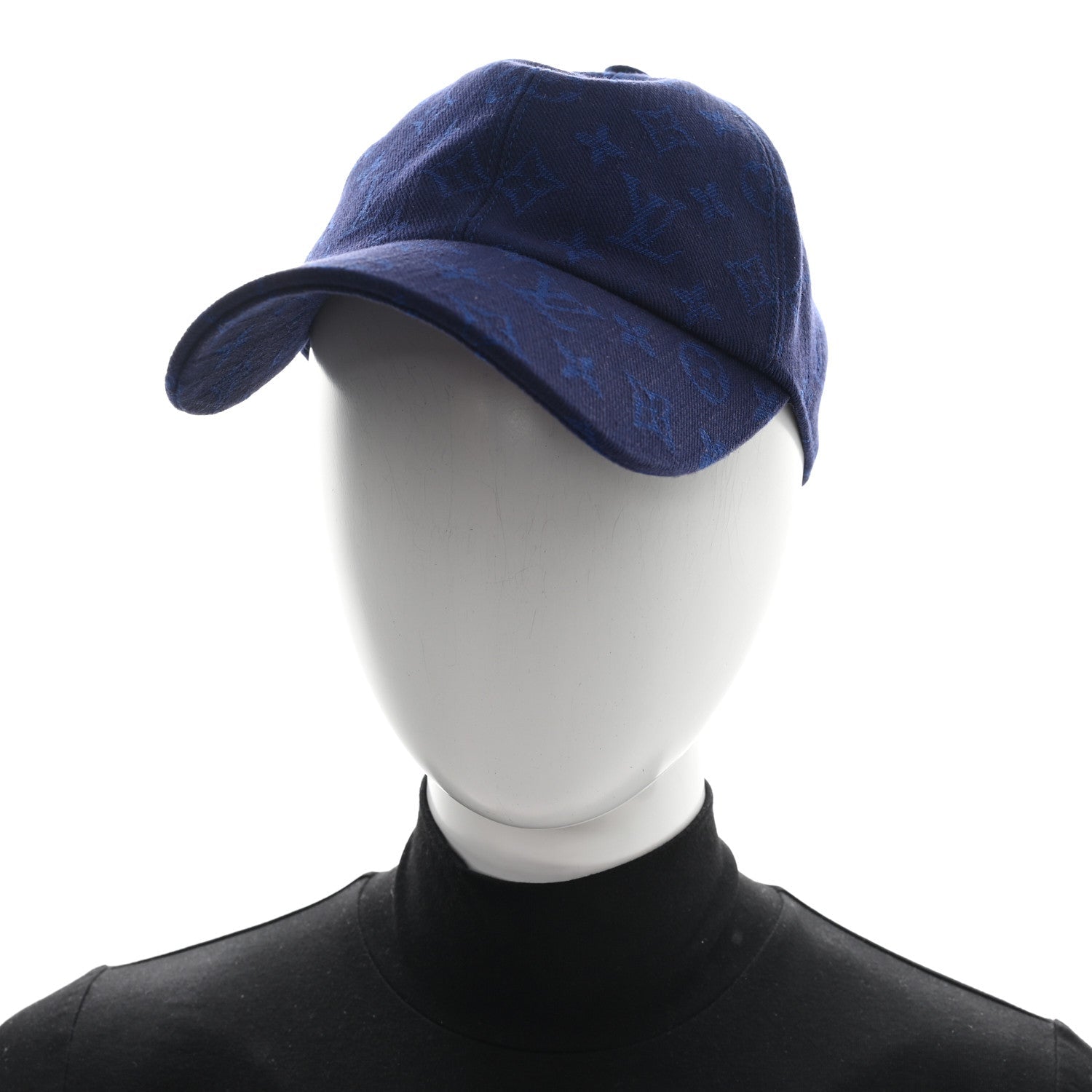 Cotton Monogram Essential Cap M Blue