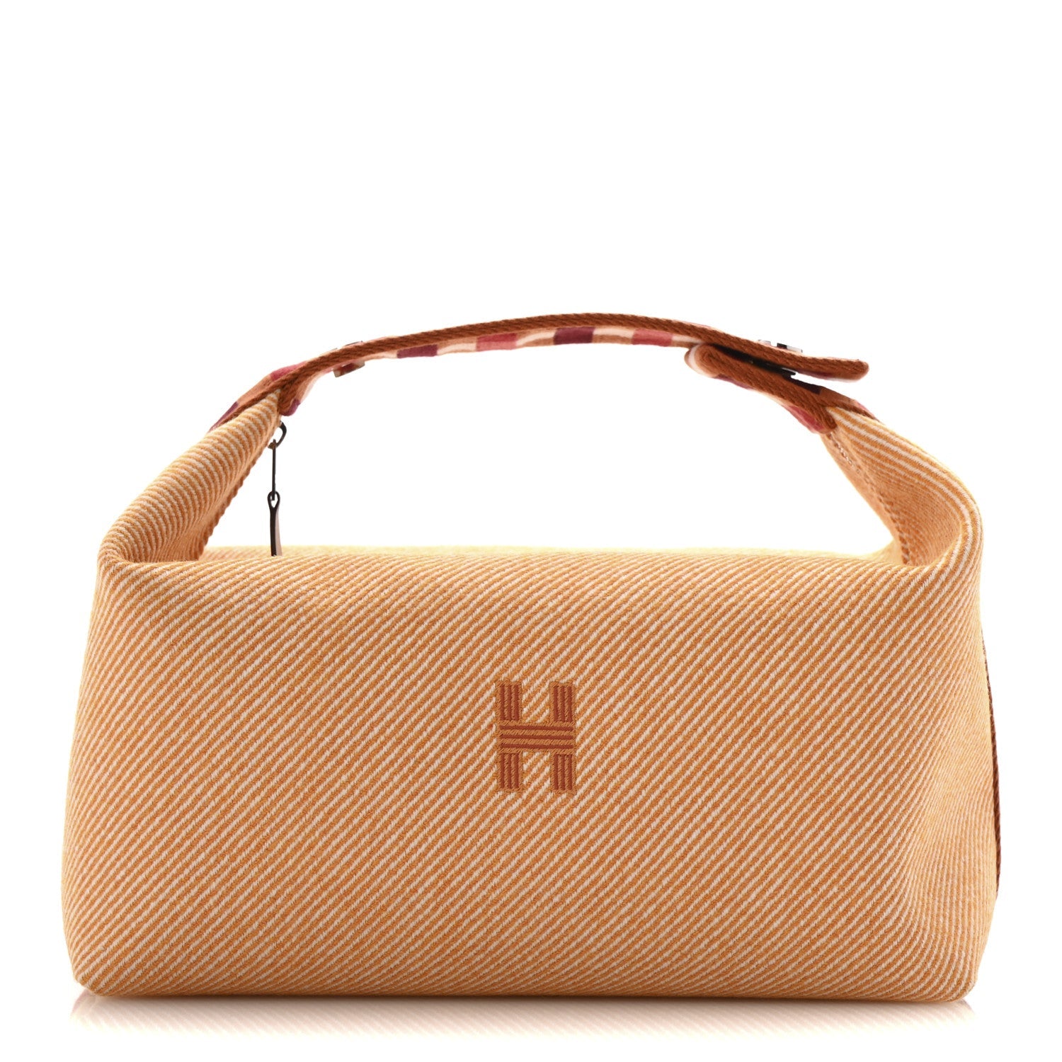 Merino Wool Large Au Carre Bride-A-Brac Pouch Fauve