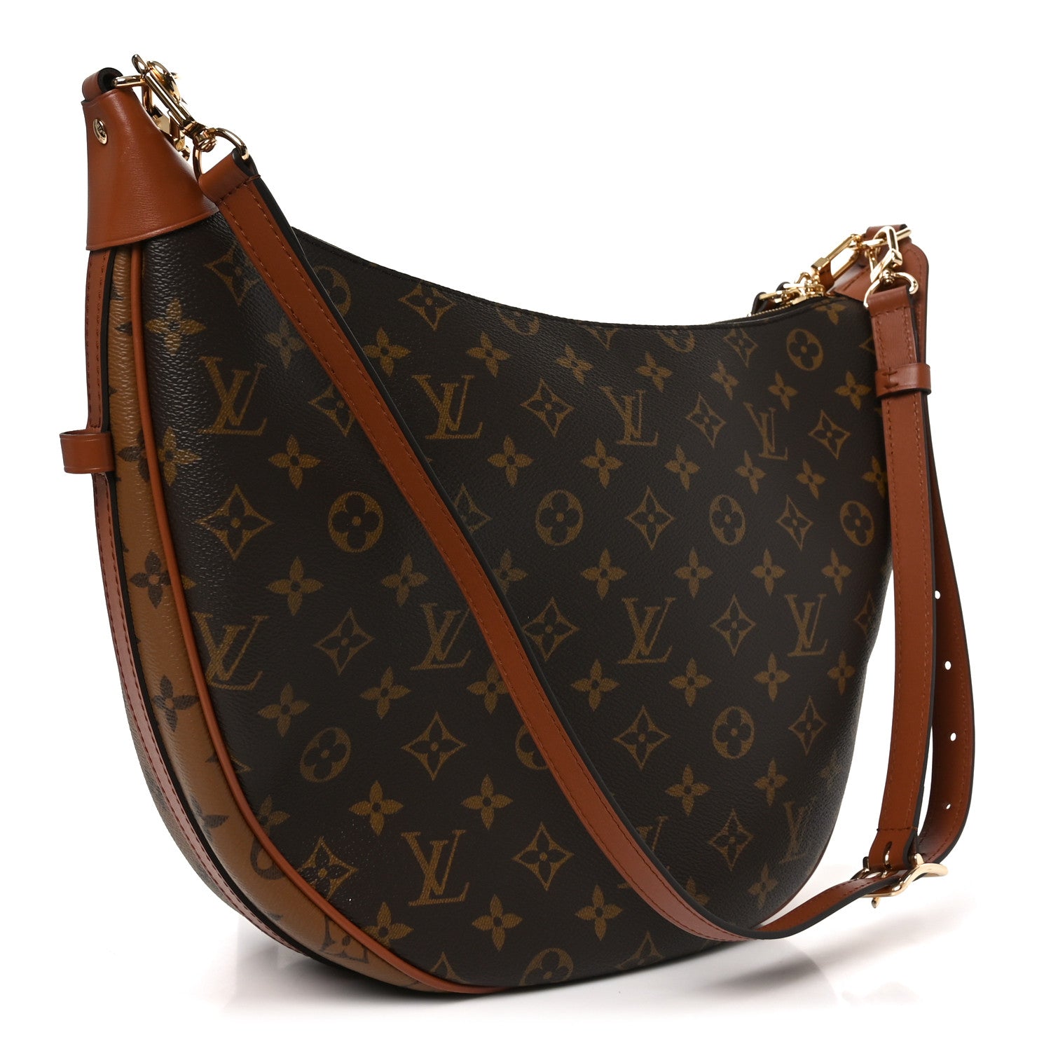 Reverse Monogram Loop Hobo