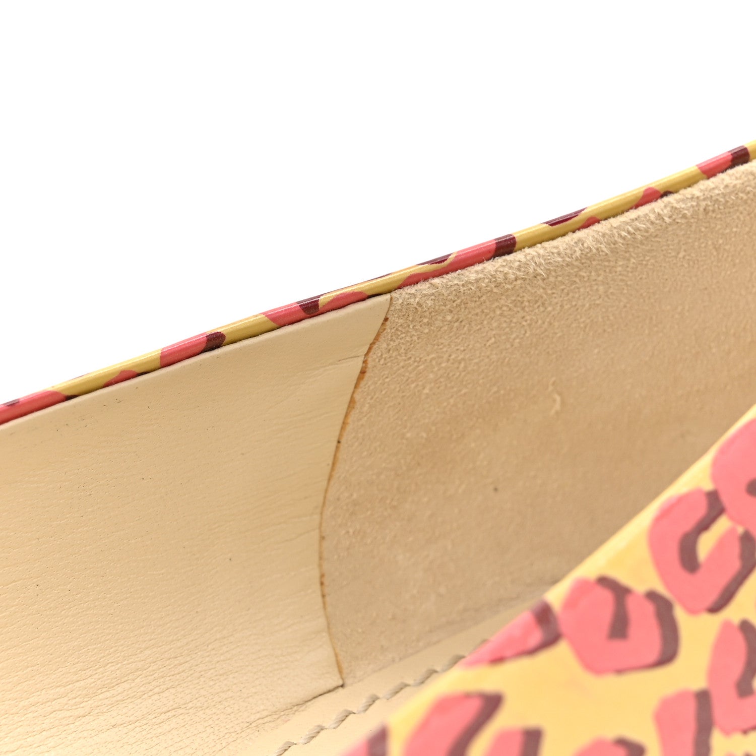Patent Leopard Ballet Flats 39 Blanc Corail