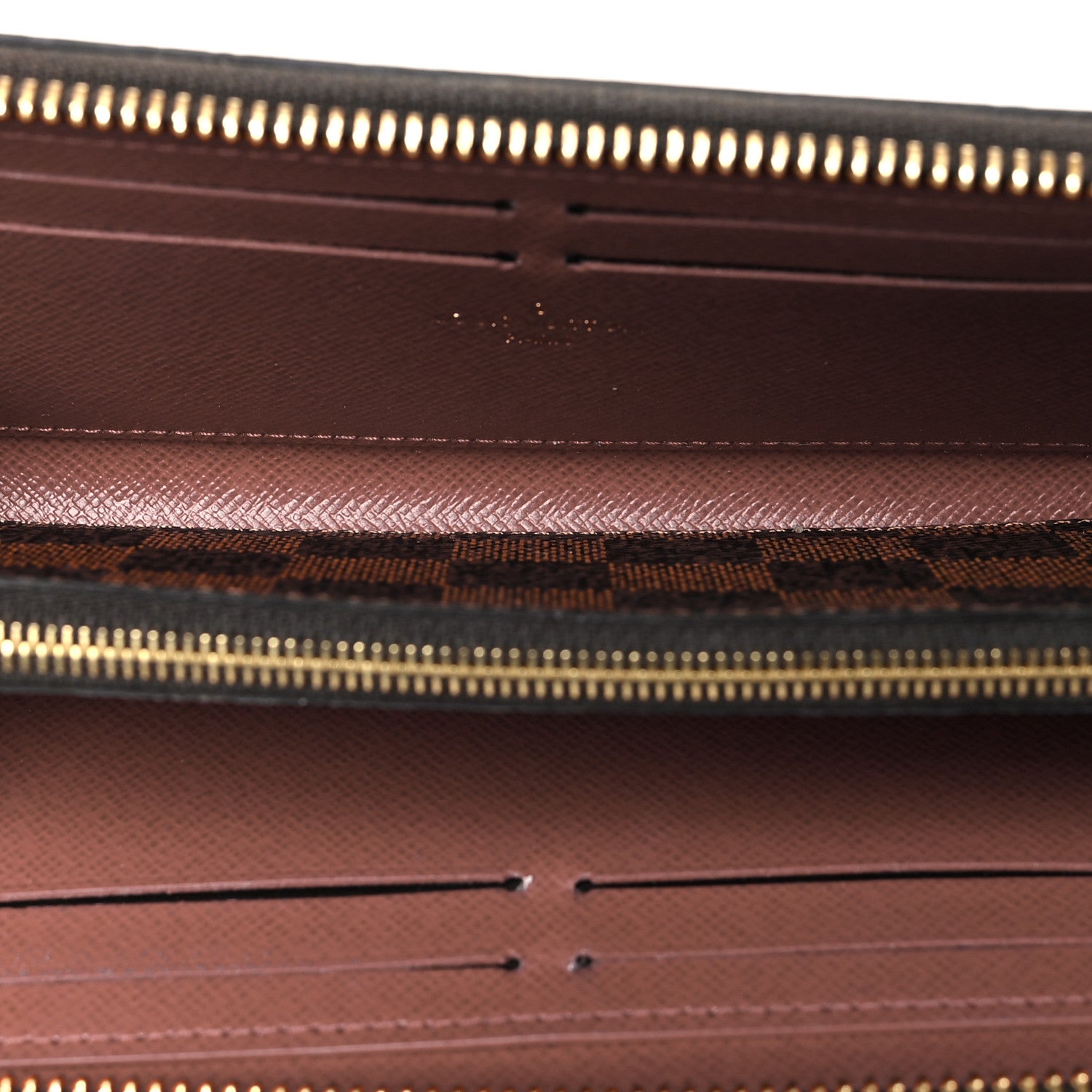 Damier Ebene Clemence Wallet Cherry