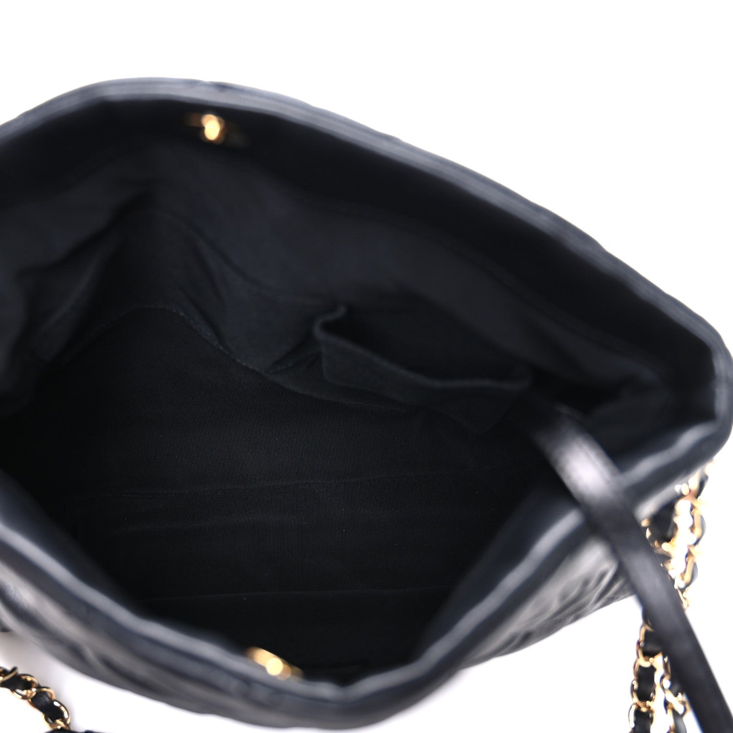 Calfskin Quilted Medium Chain Me Hobo Black