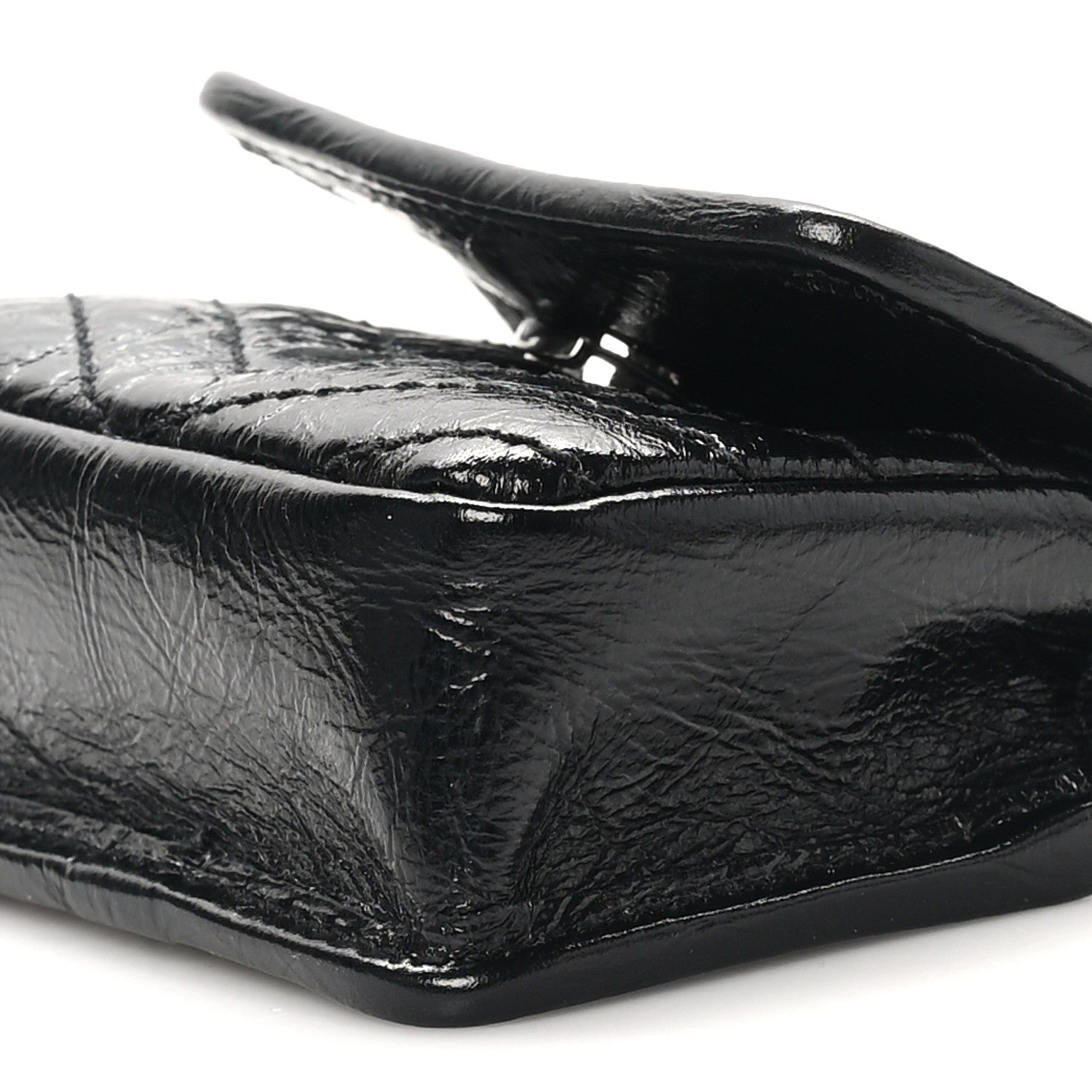 Crinkled Calfskin Matelasse Monogram Niki Airpods Holder Micro Bag Black