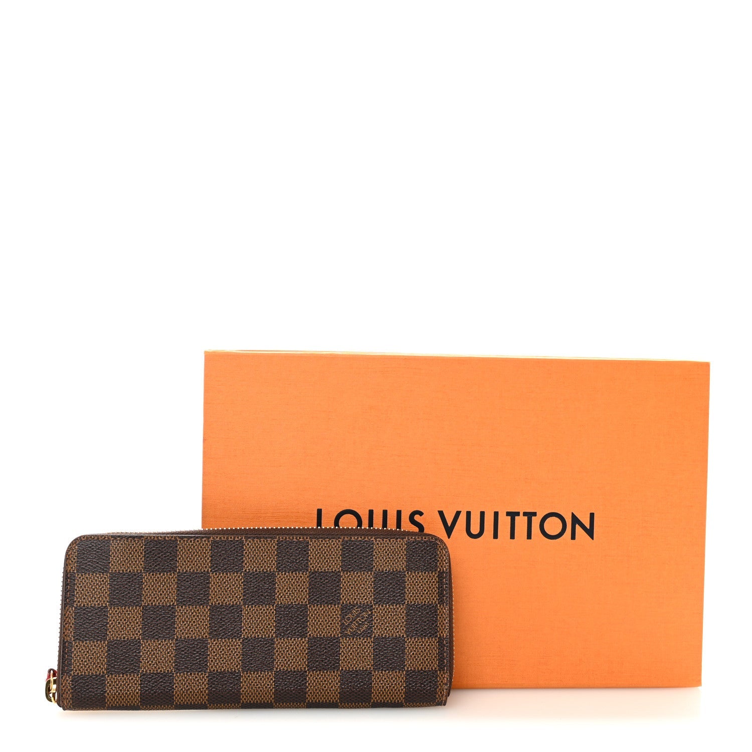 Damier Ebene Clemence Wallet Cherry