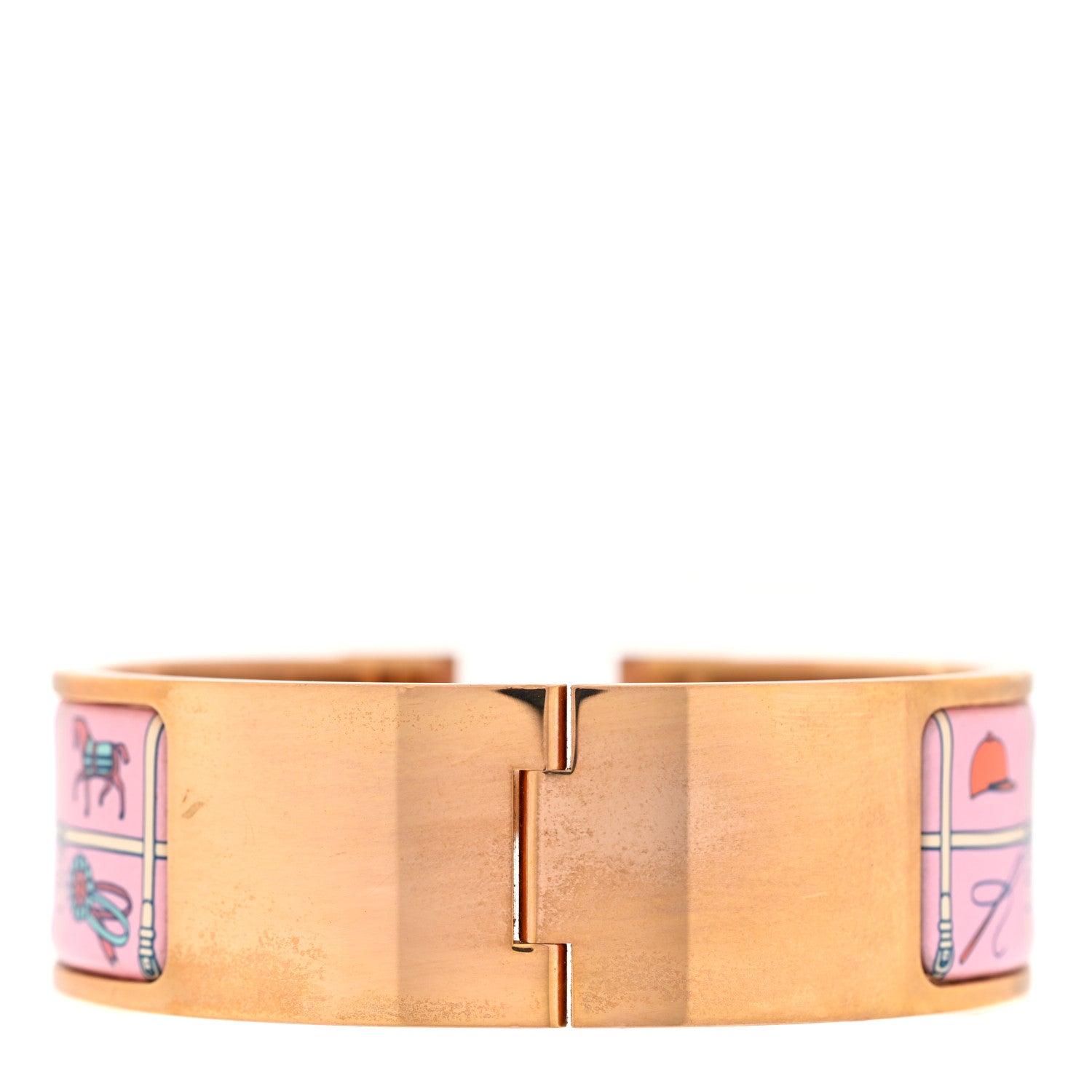 Enamel Printed Wide Couvertures et Tenues de Jour Clic Clac H Bracelet PM Color Patch