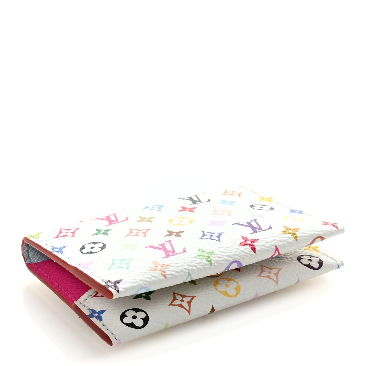 LV X TM Monogram Multicolor Slim Card Holder White