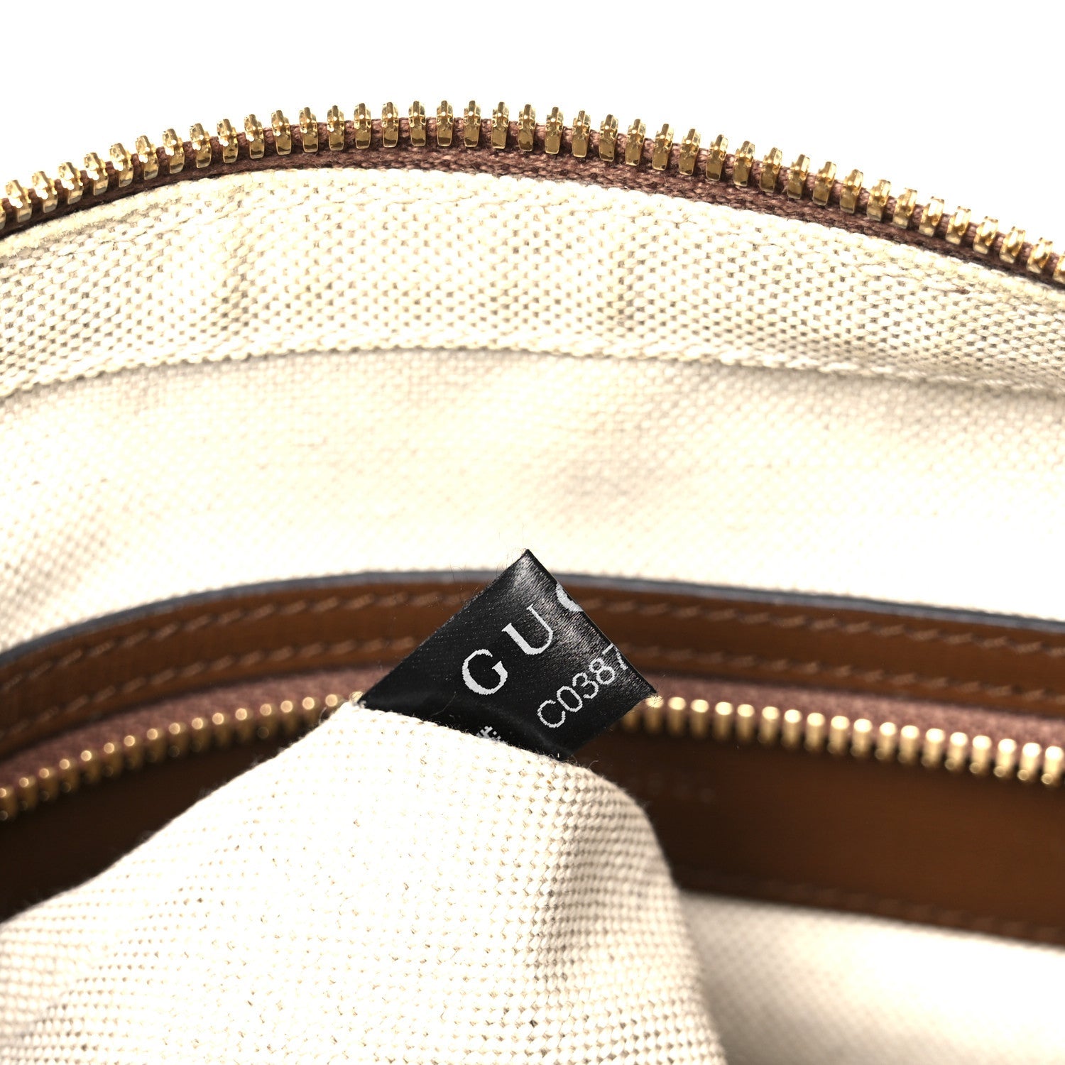 GG Supreme Monogram Azalea Calfskin Retro Interlocking G Messenger Shoulder Bag Beige Ebony Brown Sugar