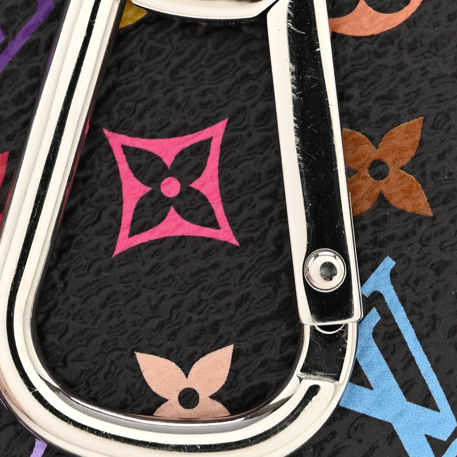 LV X TM Monogram Multicolor Key Pouch Black