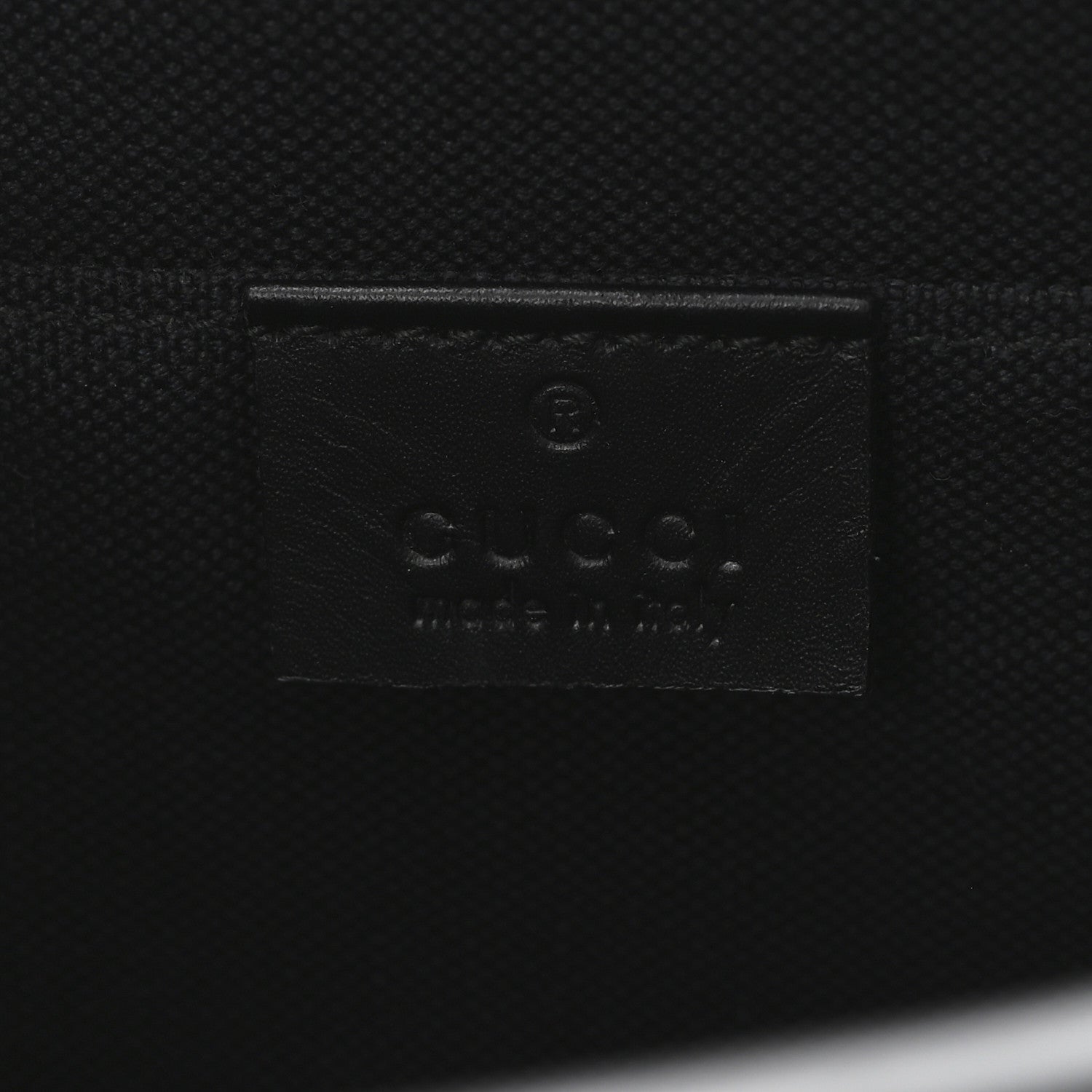 GG Supreme Monogram Selleria Calfskin Web New Web Cosmetic Case Black
