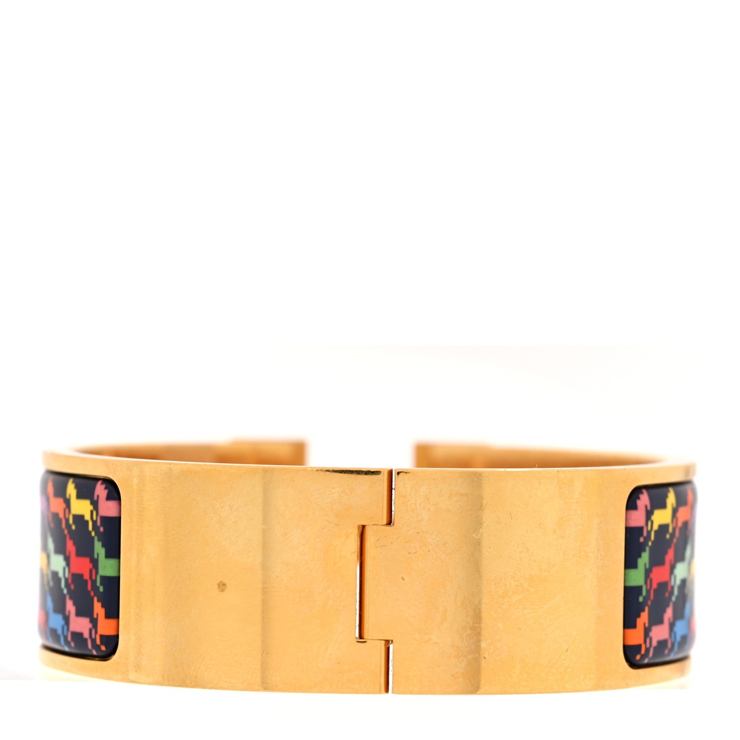 Enamel Cheval Pixel Narrow Clic Clac H Bracelet PM Indigo Multicolor