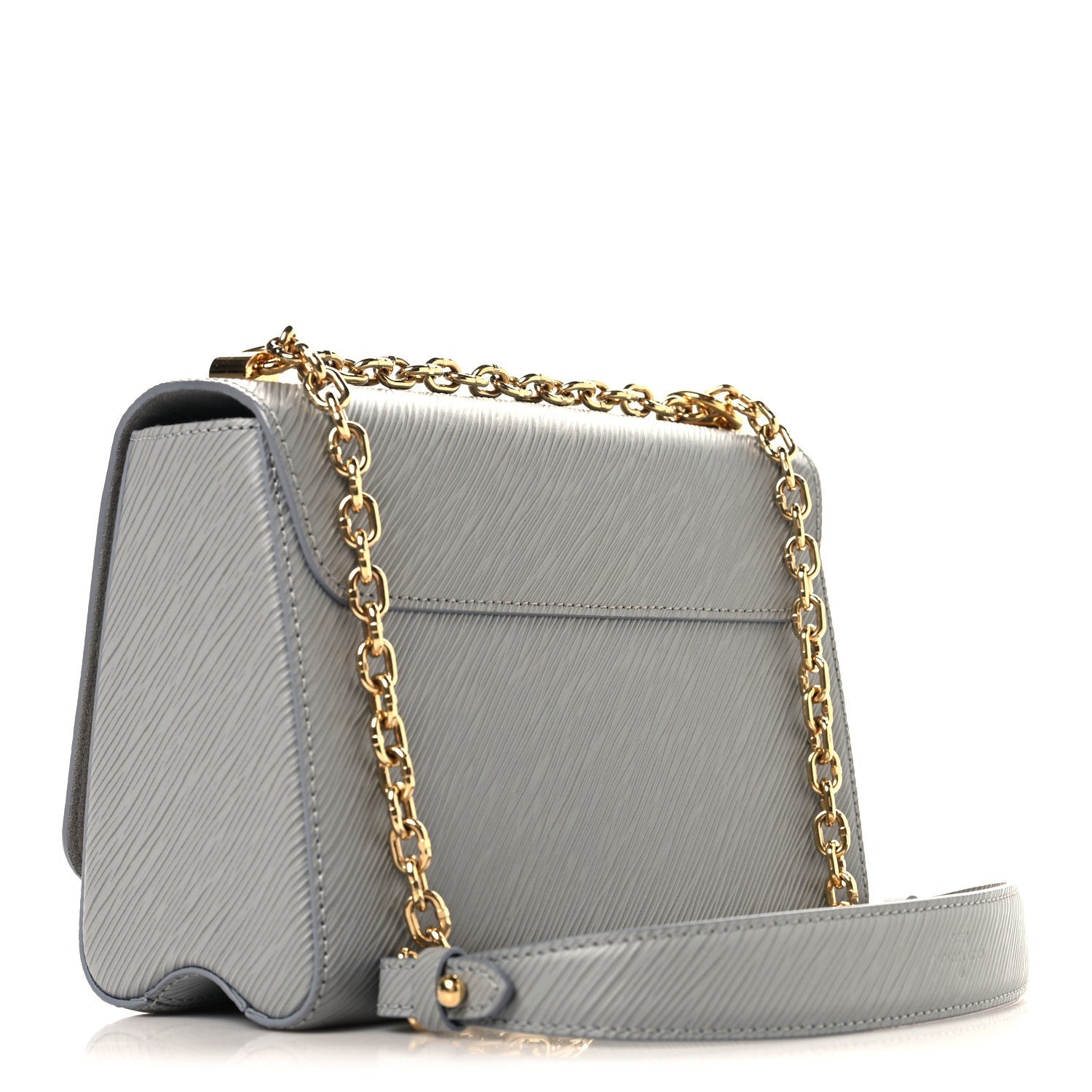 Epi Moonstone Twist Shoulder Bag MM Grey