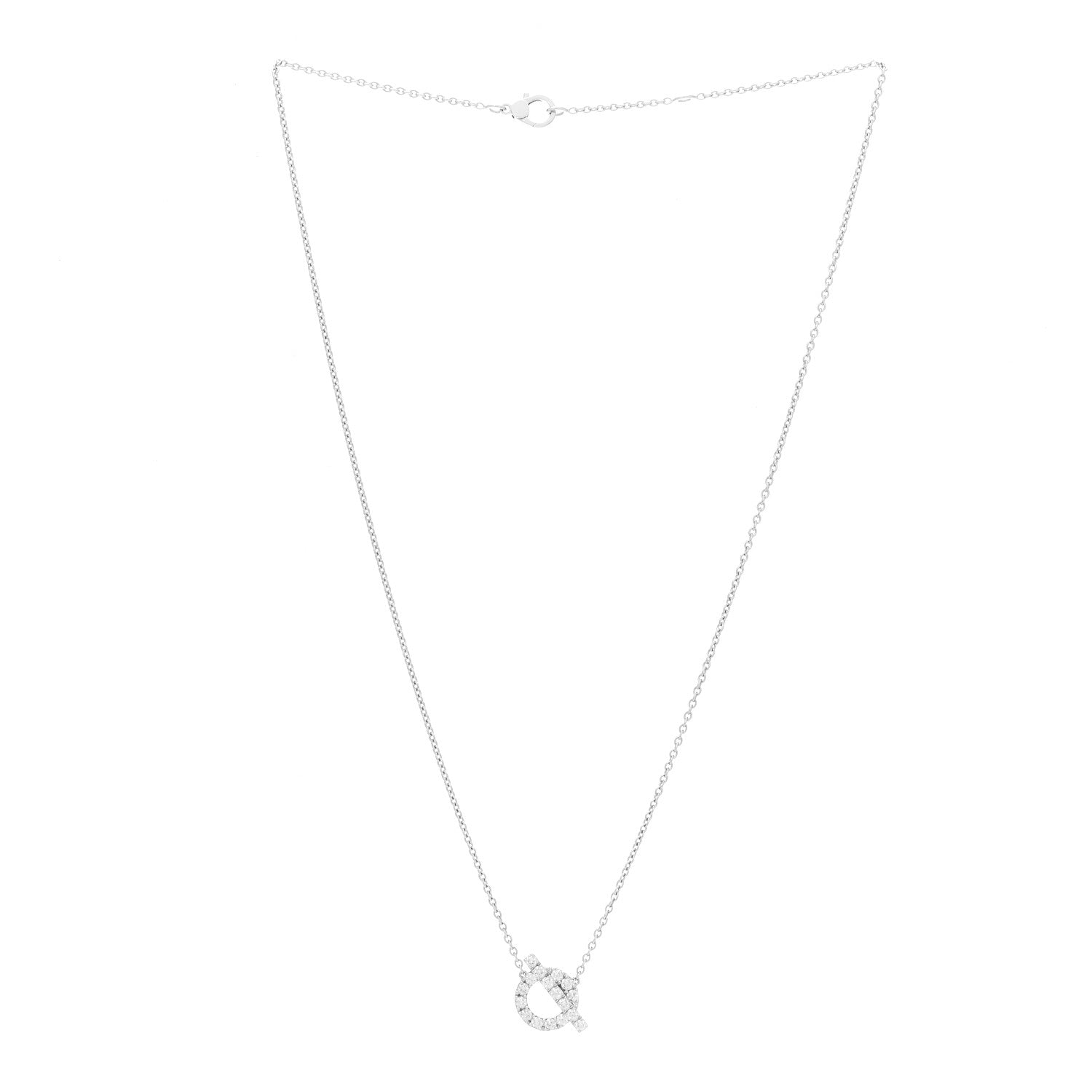 18K White Gold Diamond Finesse Pendant Necklace
