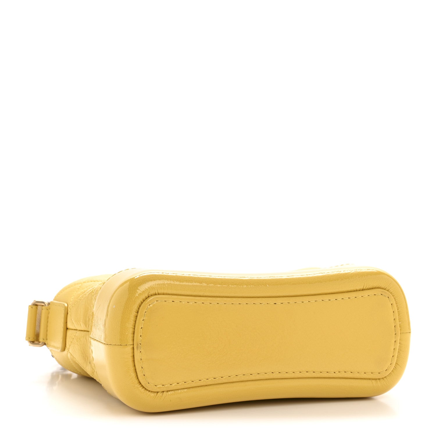 Patent Goatskin Quilted Small Gabrielle Hobo Yellow