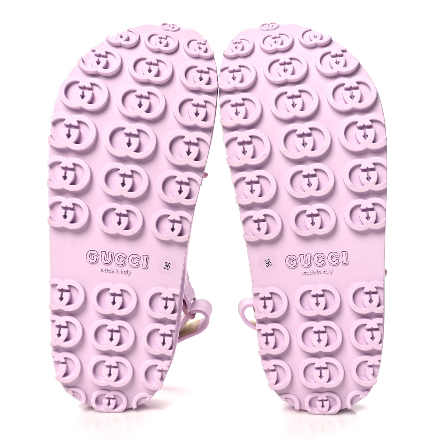 Soft Rubber Horsebit Touch Womens Strapped Sandals 36 Talc Pink
