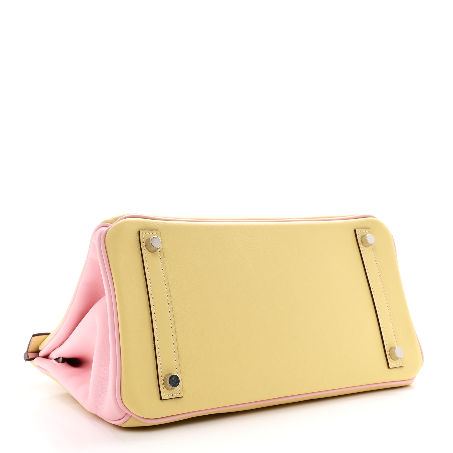 Swift Horseshoe Bi-Color Birkin 30 Jaune Poussin Rose Sakura