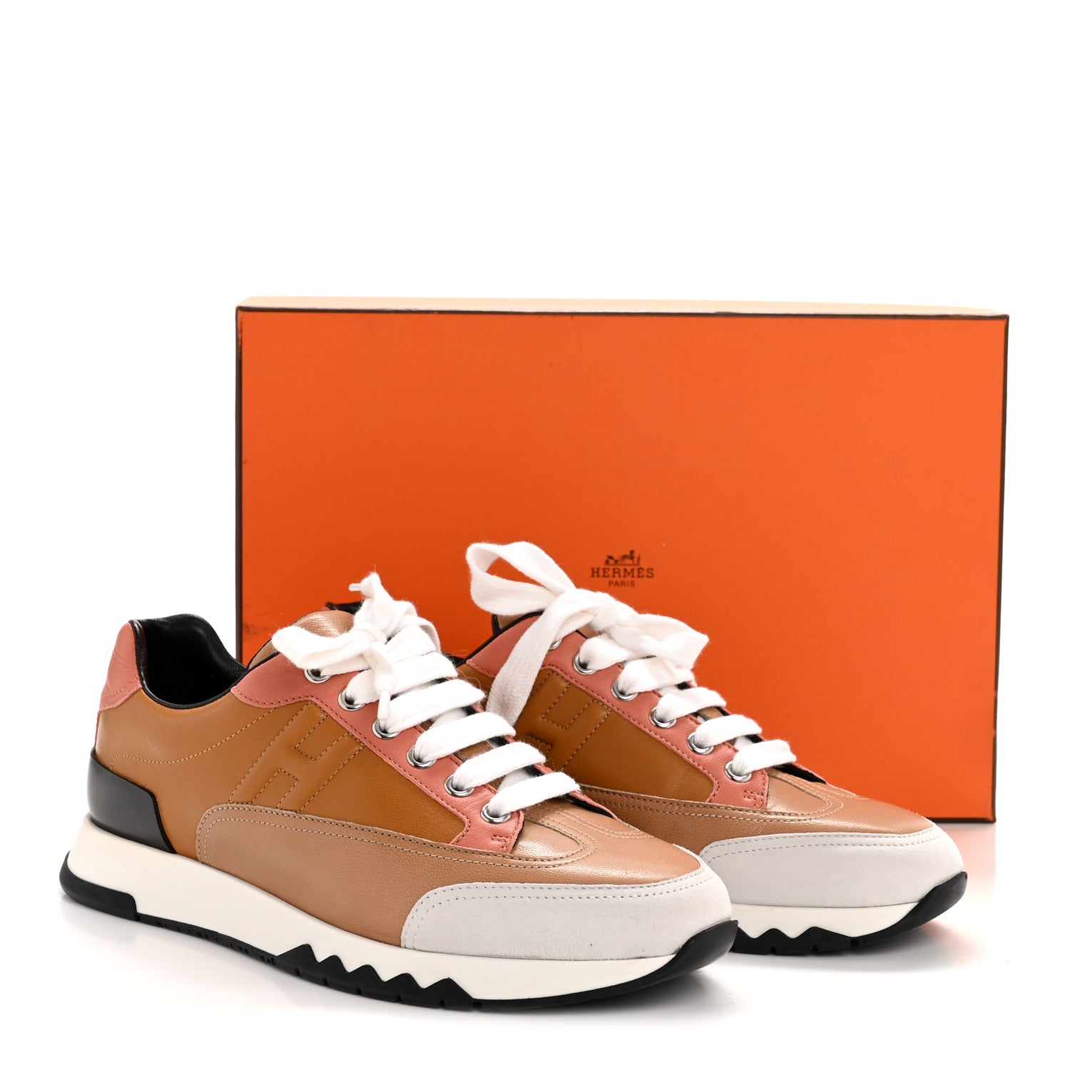 Calfskin Suede Womens Trail Sneakers 37 Multicolor