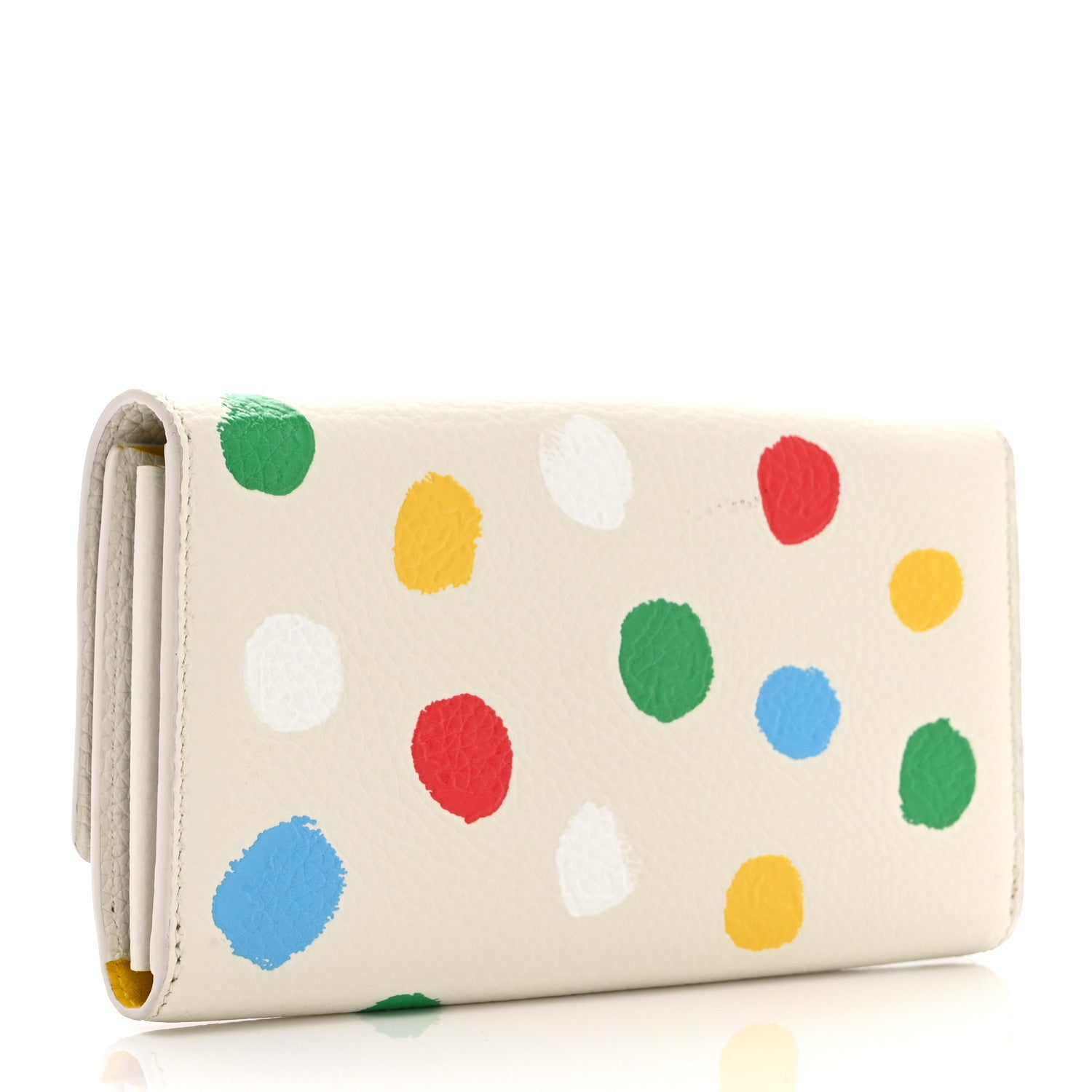 LV X YK Taurillon Dots Capucines Wallet White