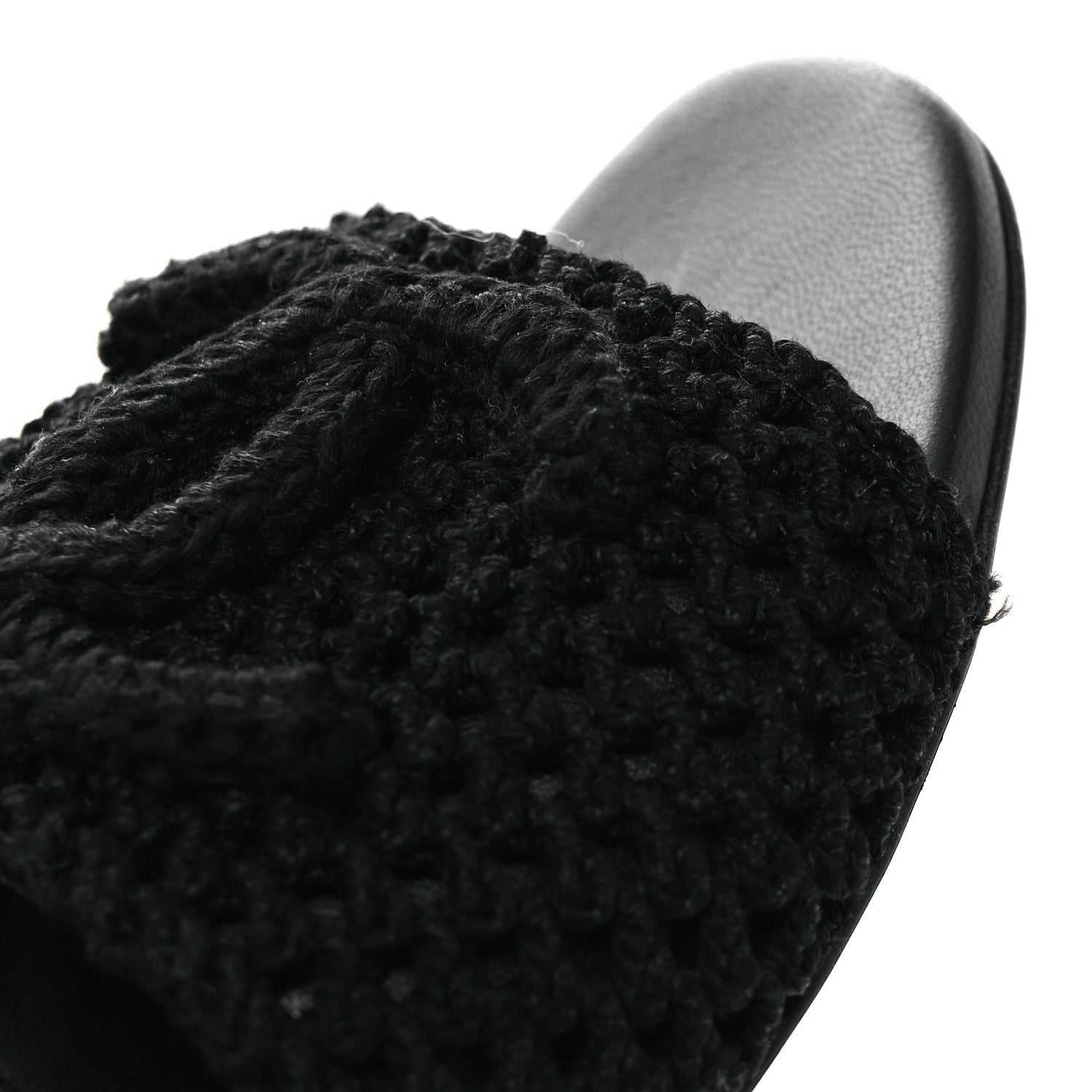 Crochet CC Mules Sandals 38.5 Black