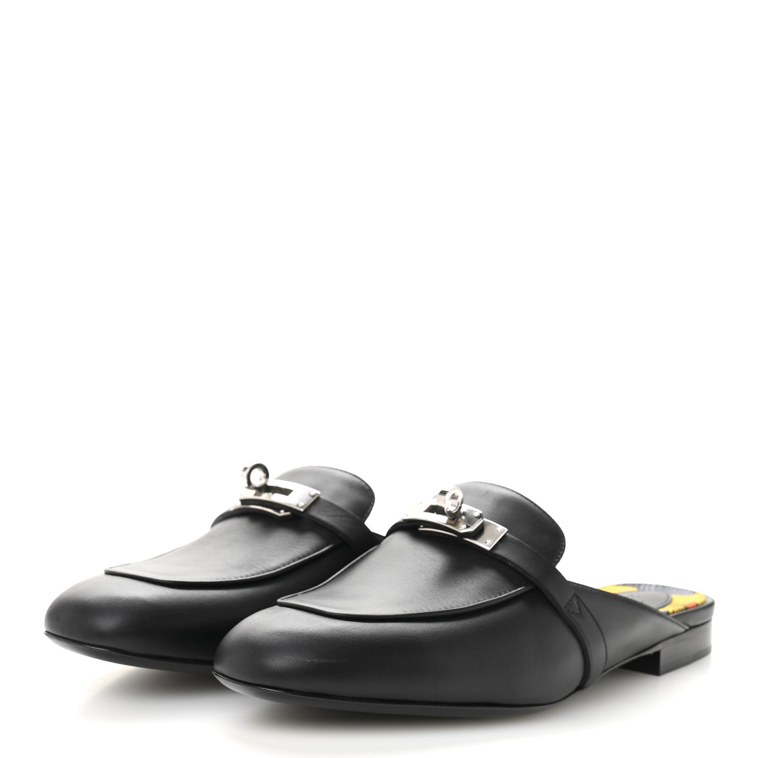 Calfskin Oz Mules 38 Black