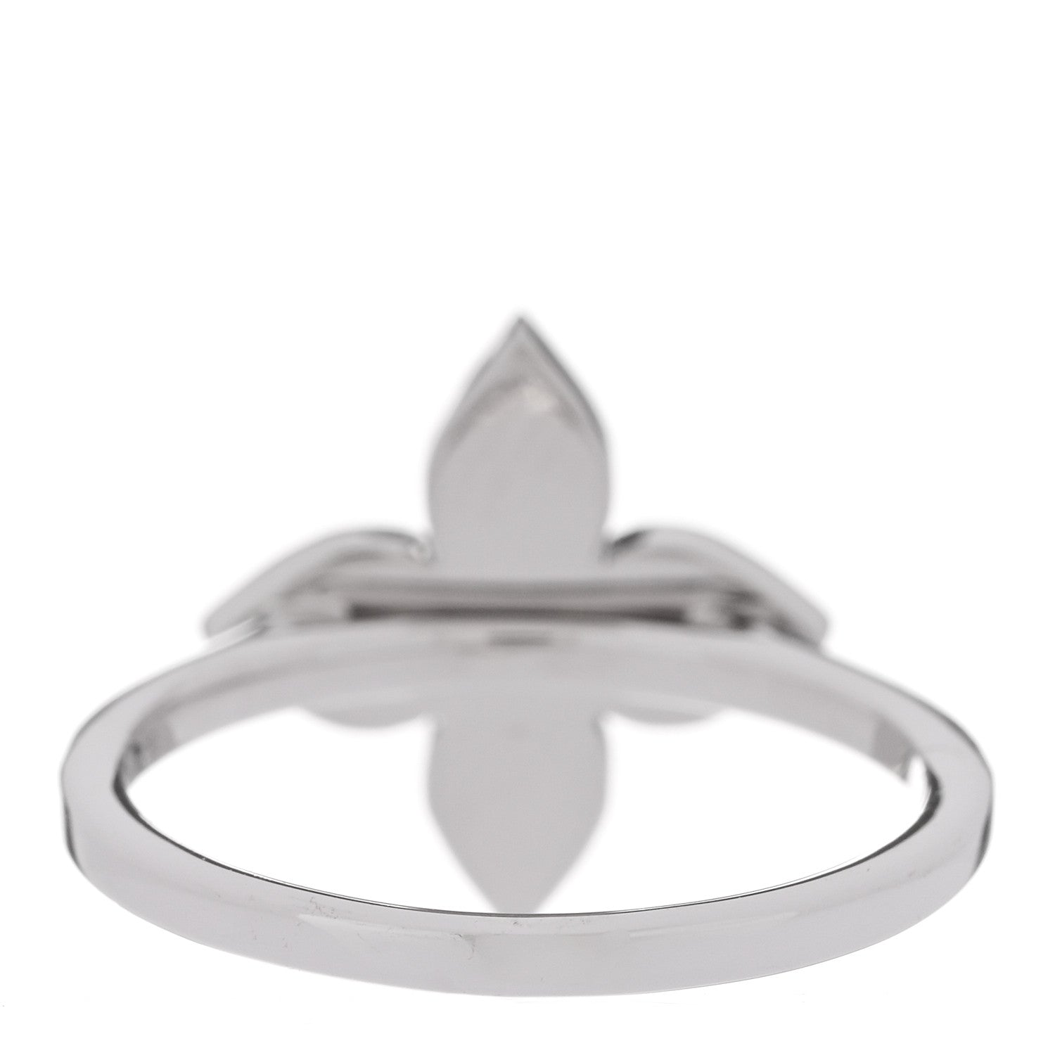 18K White Gold Diamond Star Blossom Ring 53 6.5
