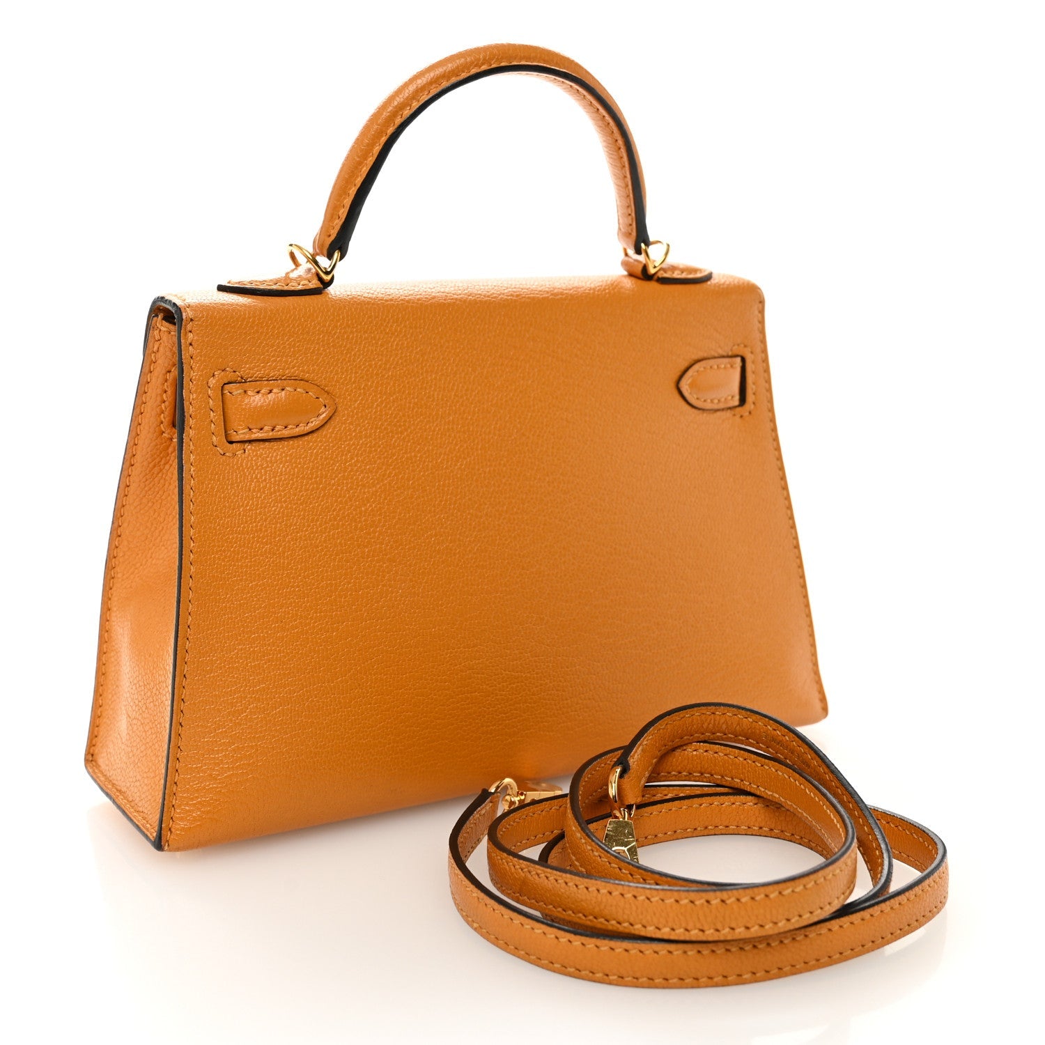 Chevre Mysore Mini Kelly Sellier 20 Jaune Ambre