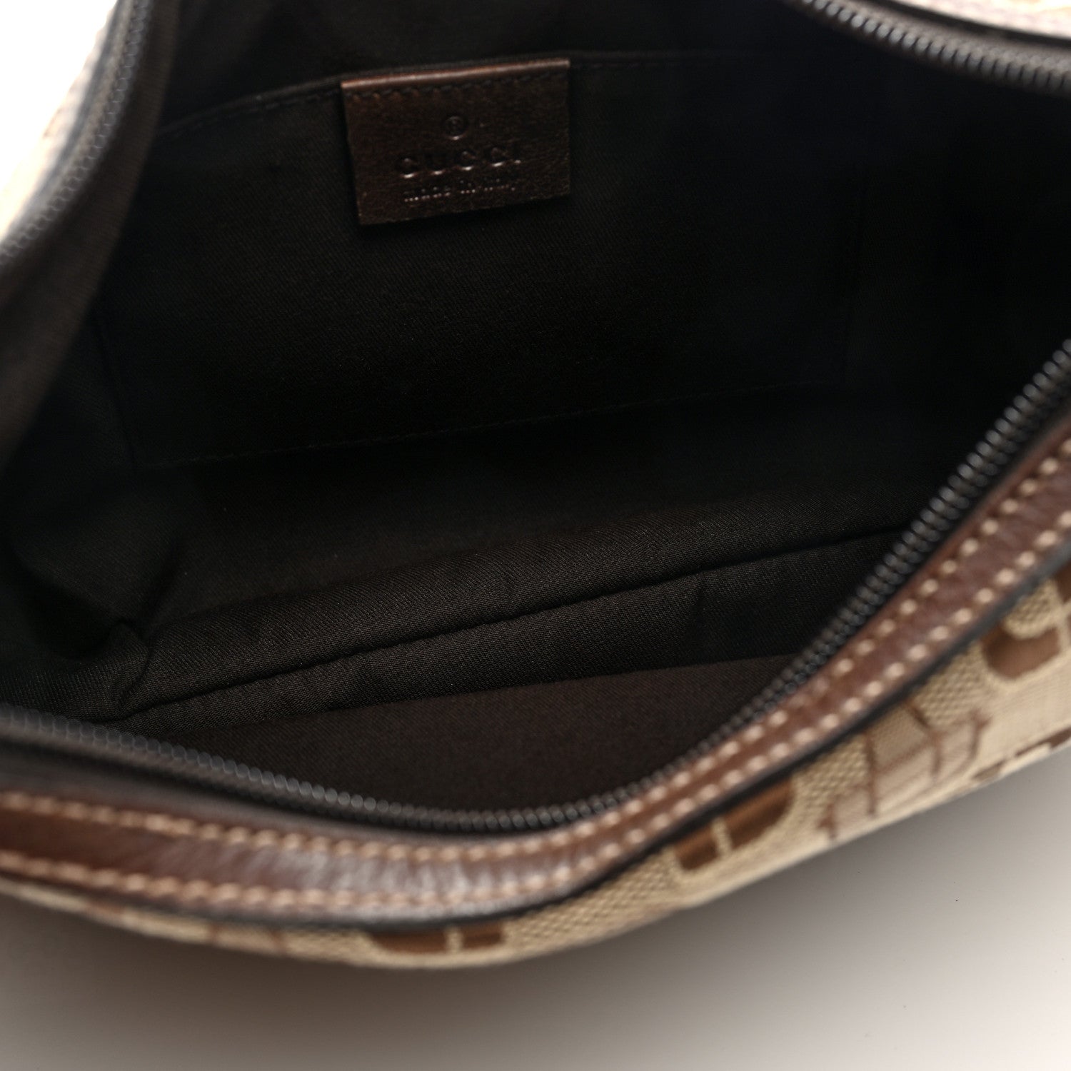Canvas Horsebit Print Medium Pop Hobo Dark Brown