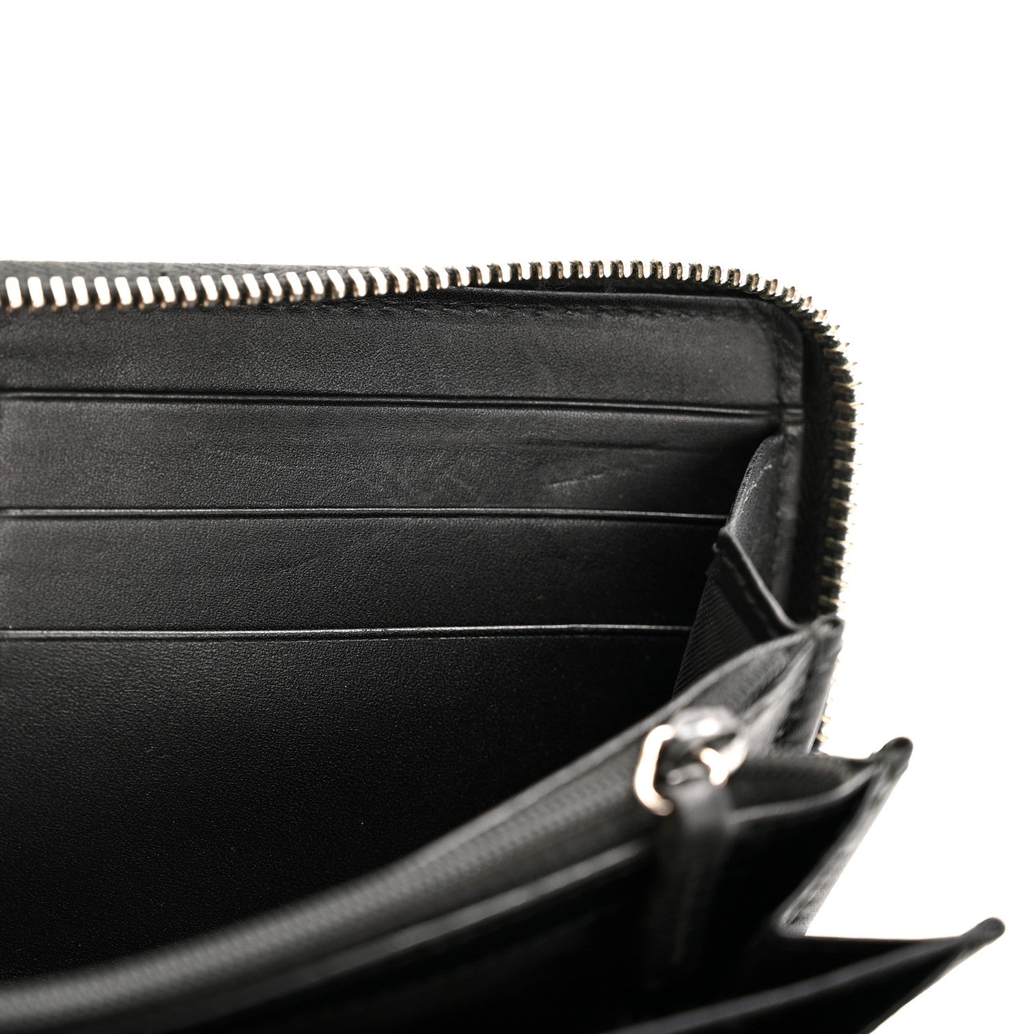 Guccissimma Signature Dorian Zip Around Wallet Black