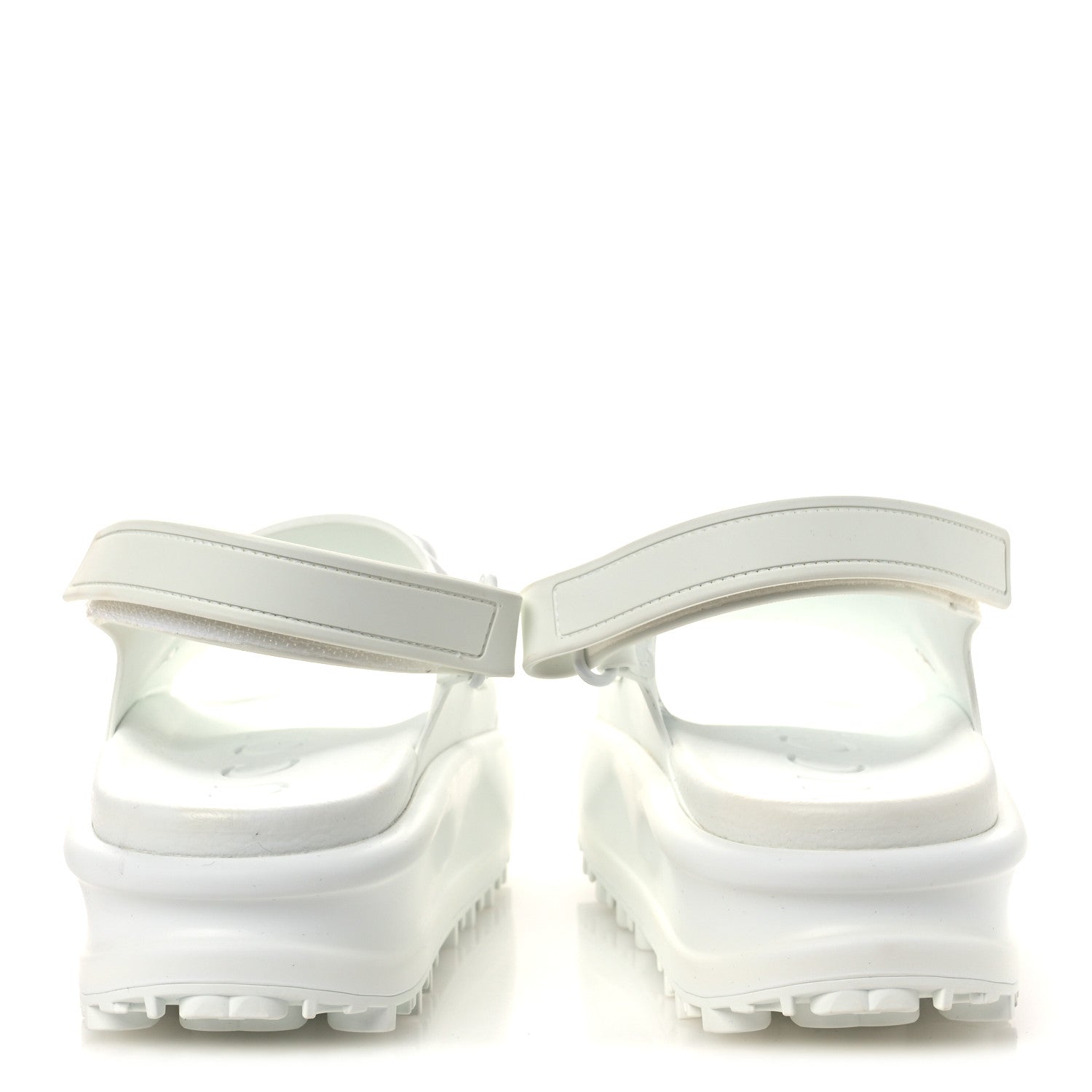 Soft Rubber Horsebit Touch Womens Strapped Sandals 38 Great White