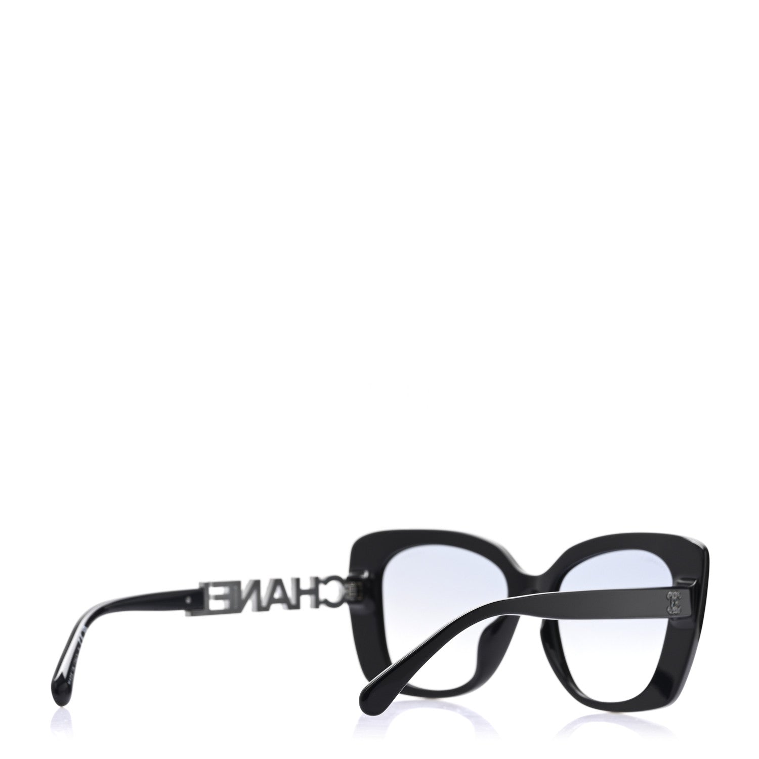Acetate Strass Square Sunglasses 5422-B-A Black