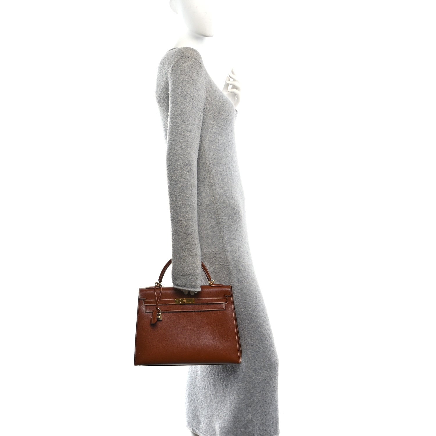 Veau Grain Lisse Kelly Sellier 32 Noisette