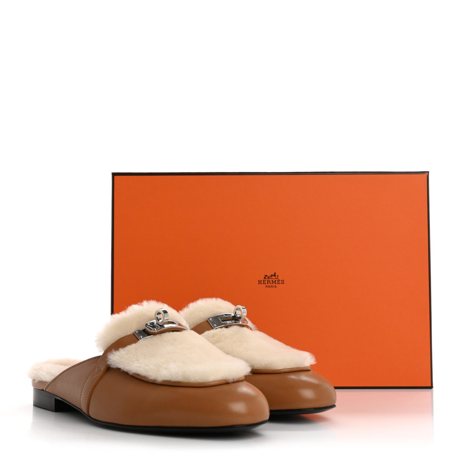 Goatskin Shearling Womens Oz Mules 38 Naturel Ecru