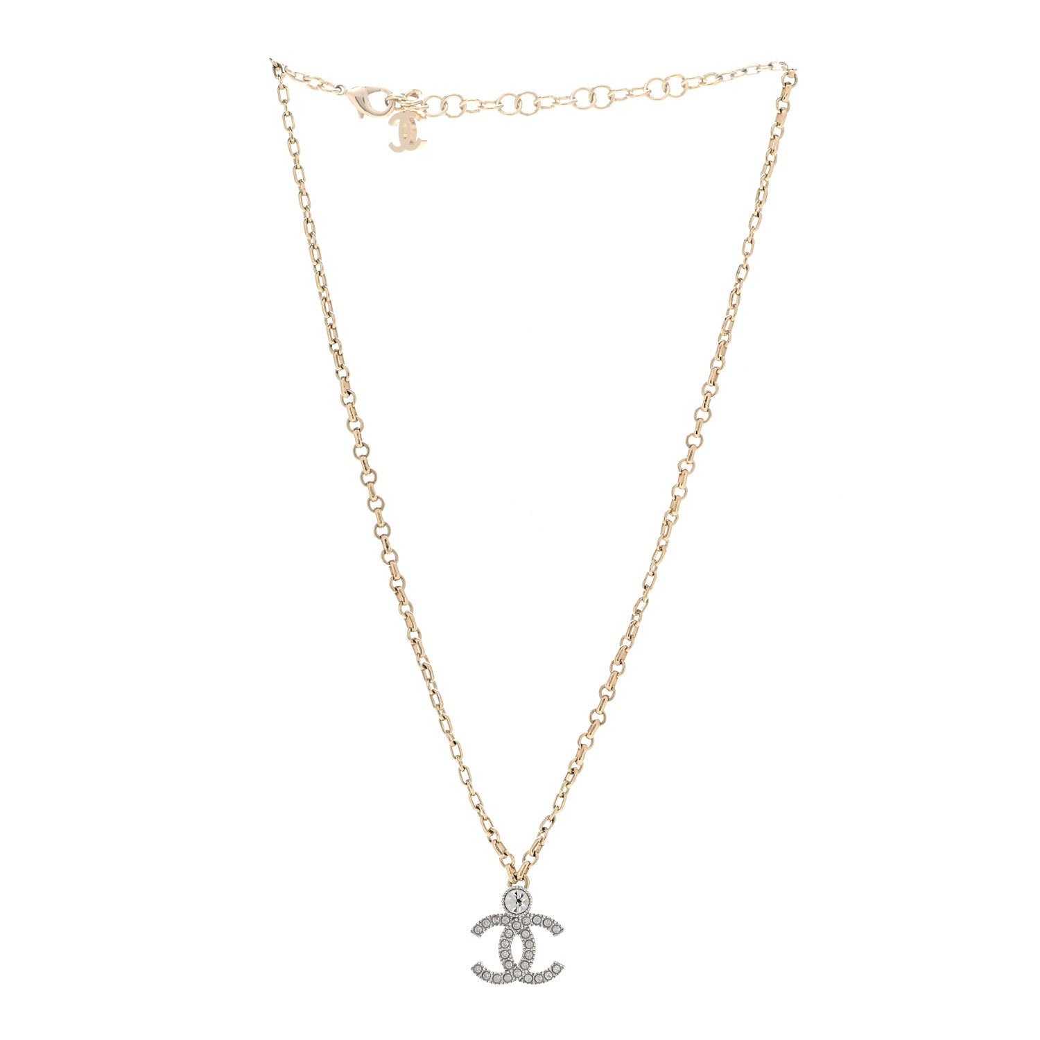 Crystal CC Necklace Gold Silver