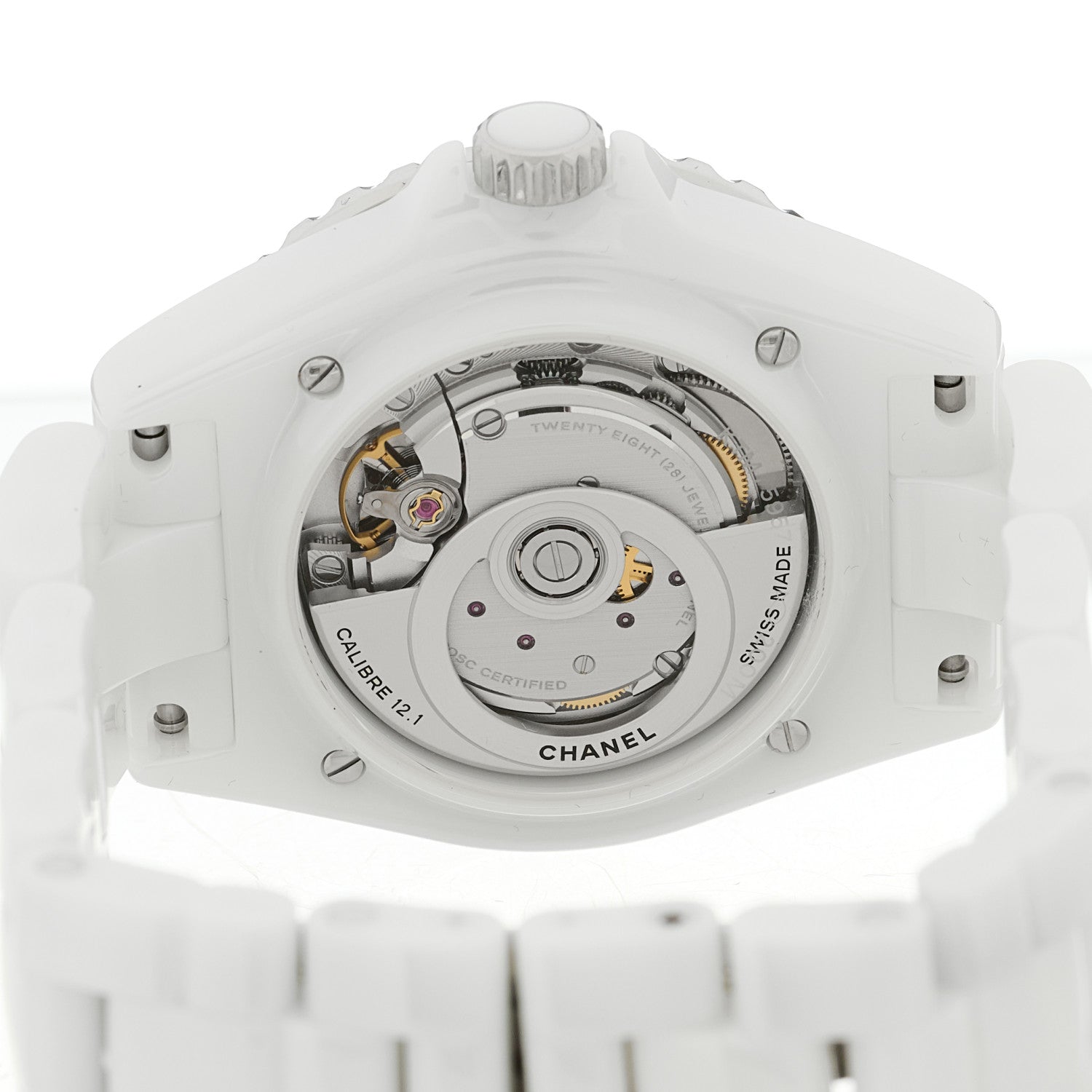 Stainless Steel Ceramic 38mm J12 Automatic Watch White