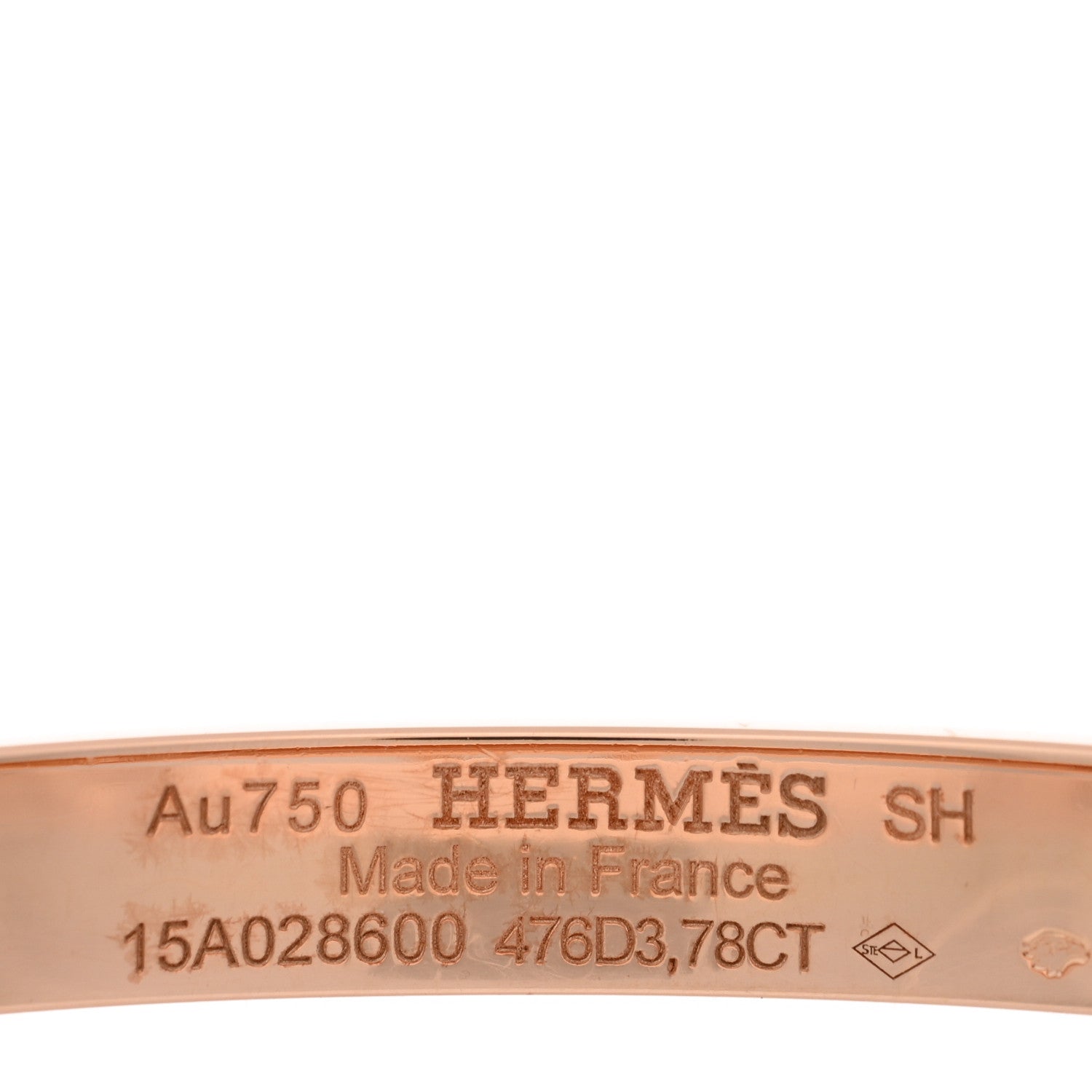 18K Rose Gold Diamond PM Collier De Chien Full Pave Bracelet SH