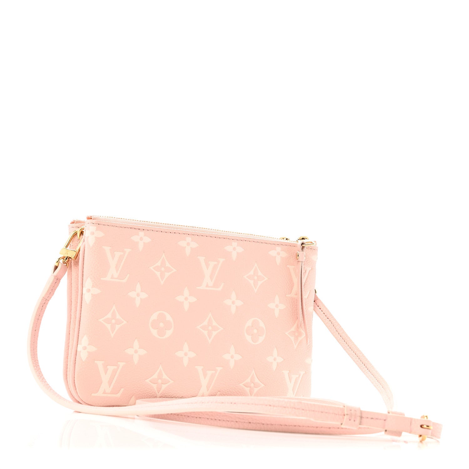 Empreinte Monogram Double Zip Pochette Rose