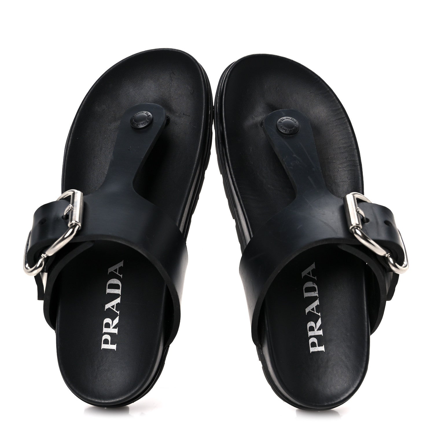 EVA Rubber Thong Buckle Fussbett Sandals 36 Black
